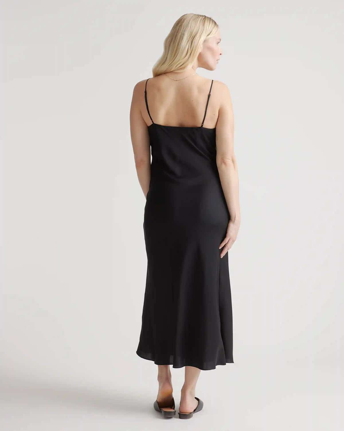 Washable Stretch Silk Maternity Slip Dress