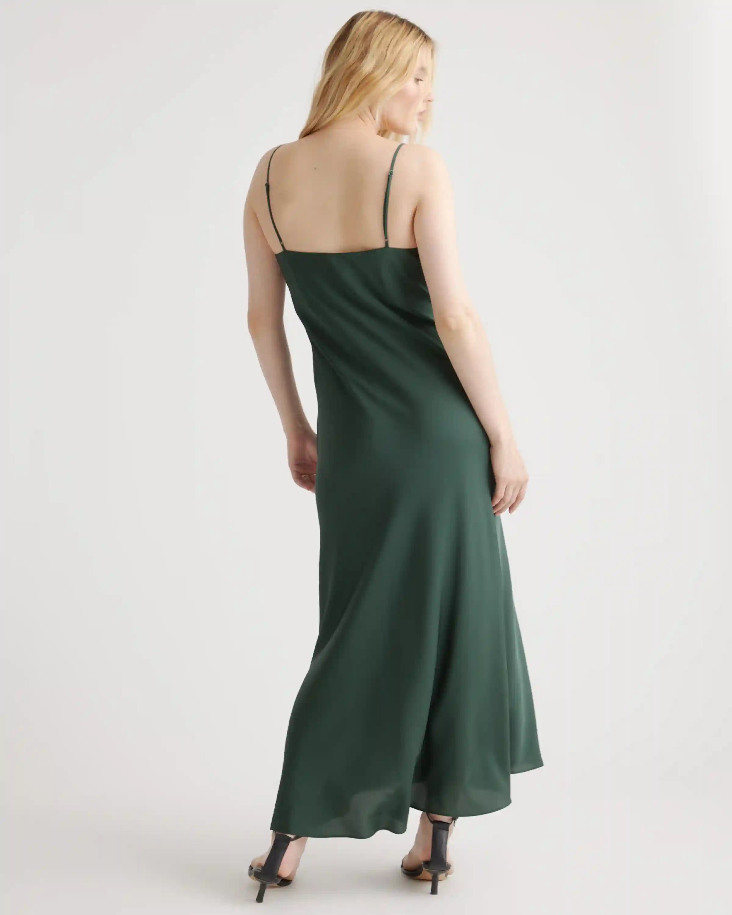 Washable Stretch Silk Maternity Slip Dress