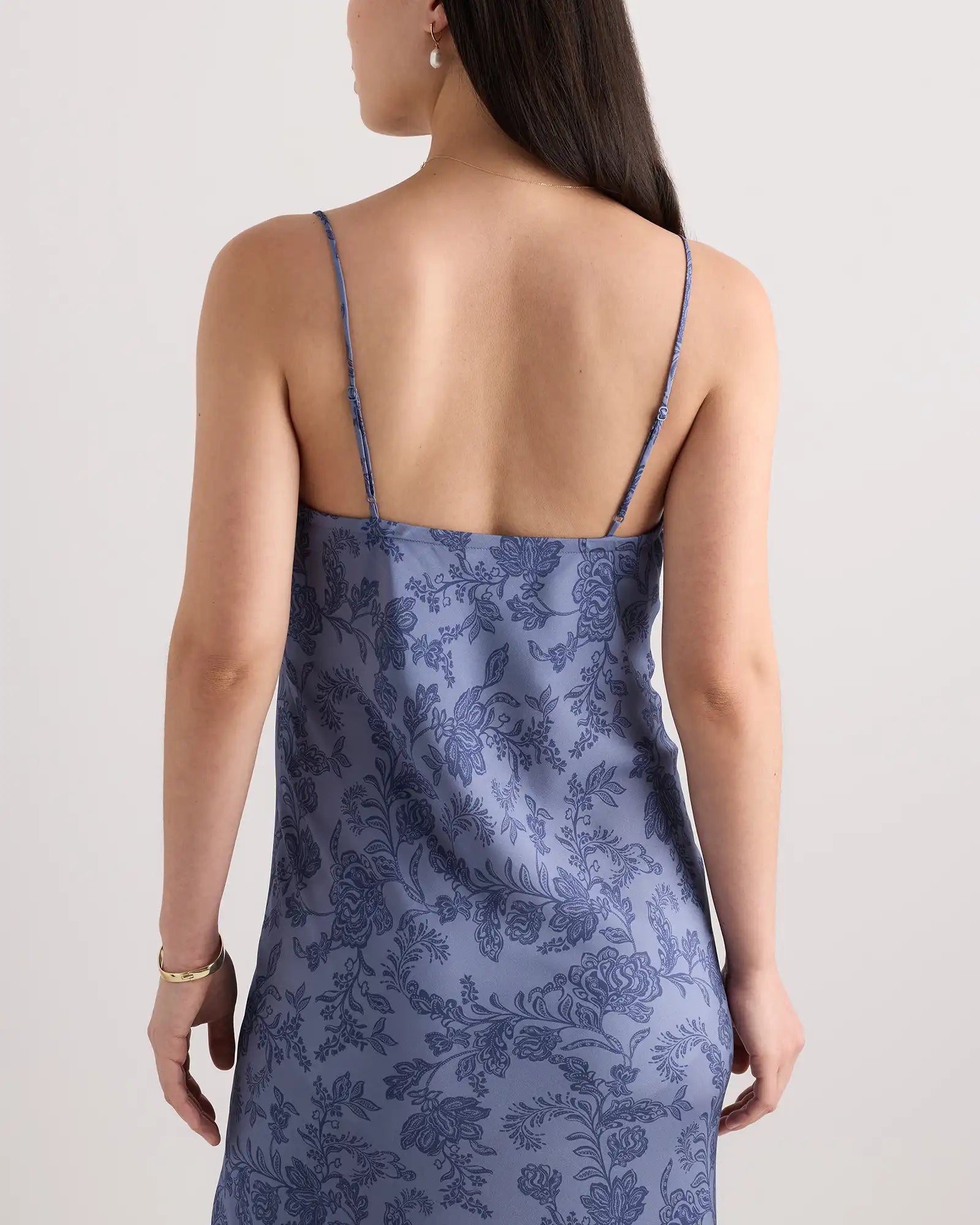 Washable Stretch Silk Maternity Slip Dress