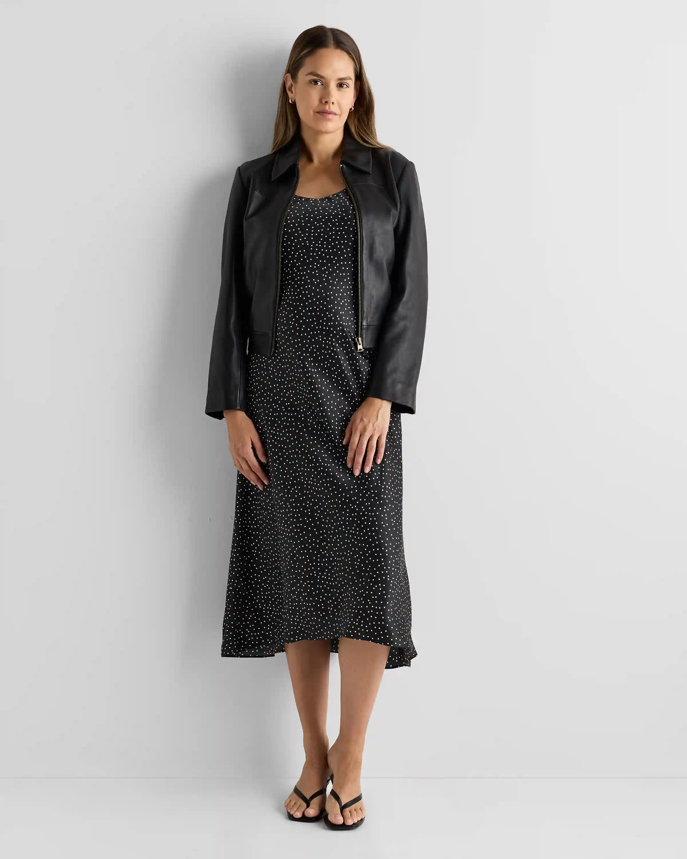 Washable Stretch Silk Maternity Slip Dress