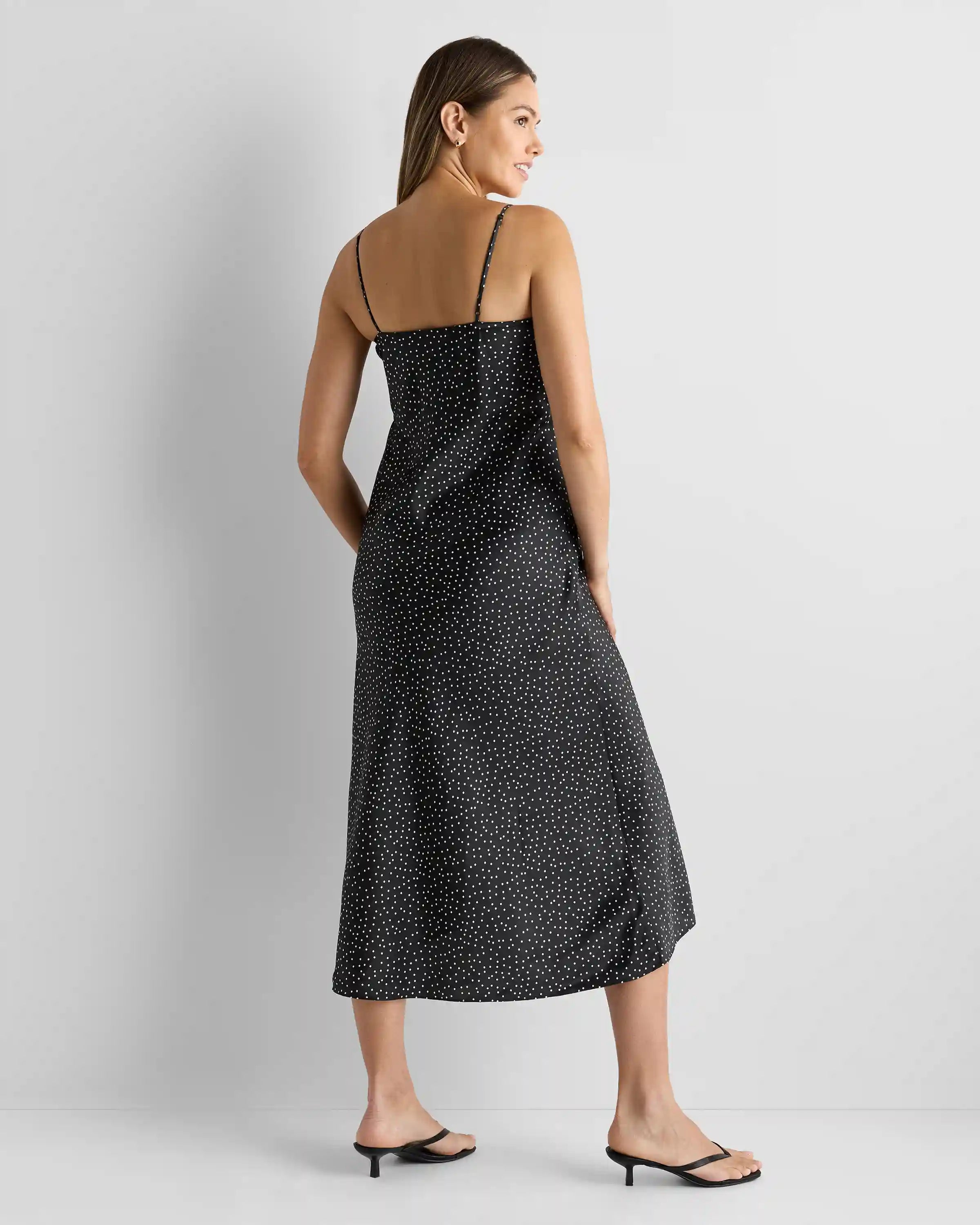 Washable Stretch Silk Maternity Slip Dress