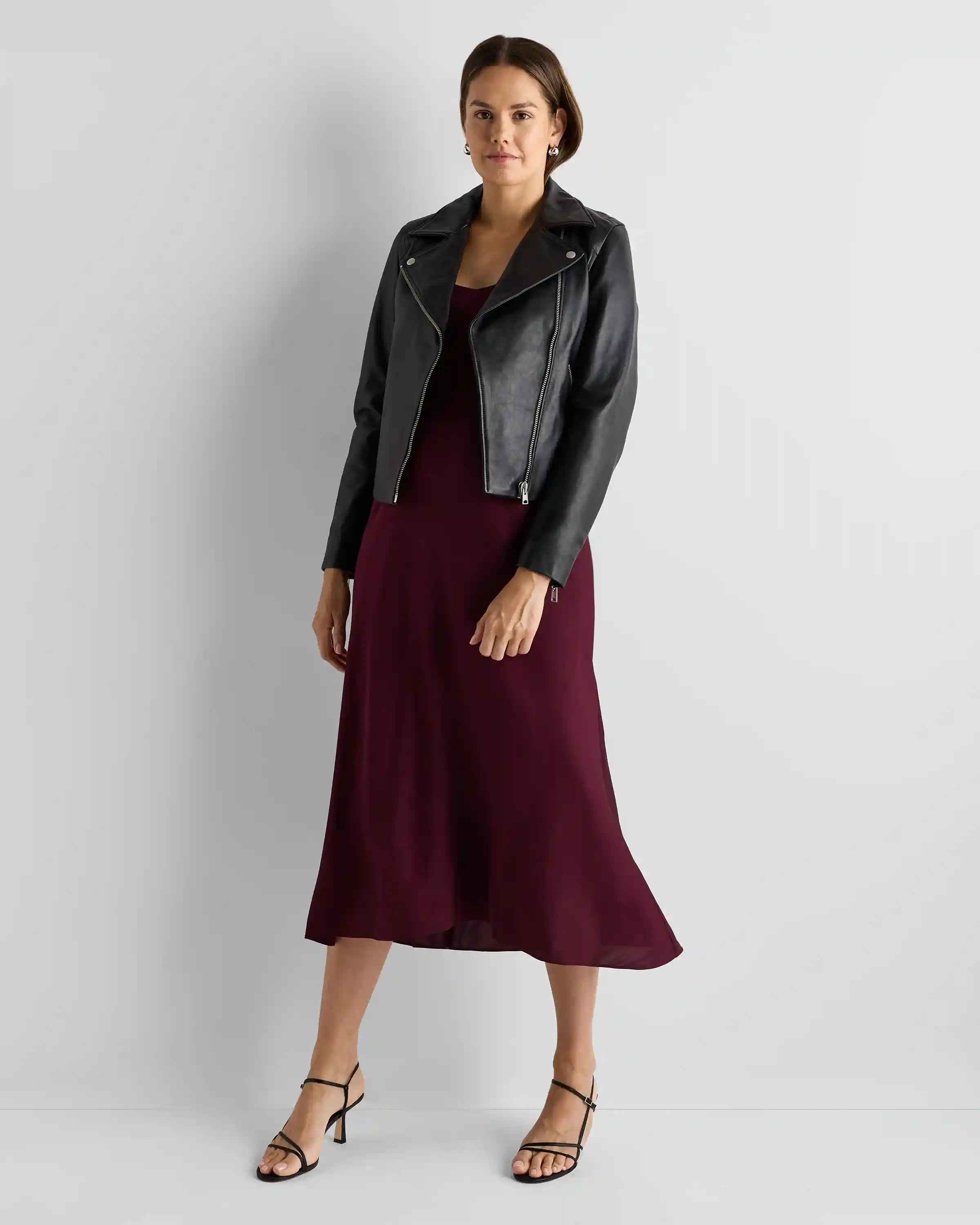 Washable Stretch Silk Maternity Slip Dress
