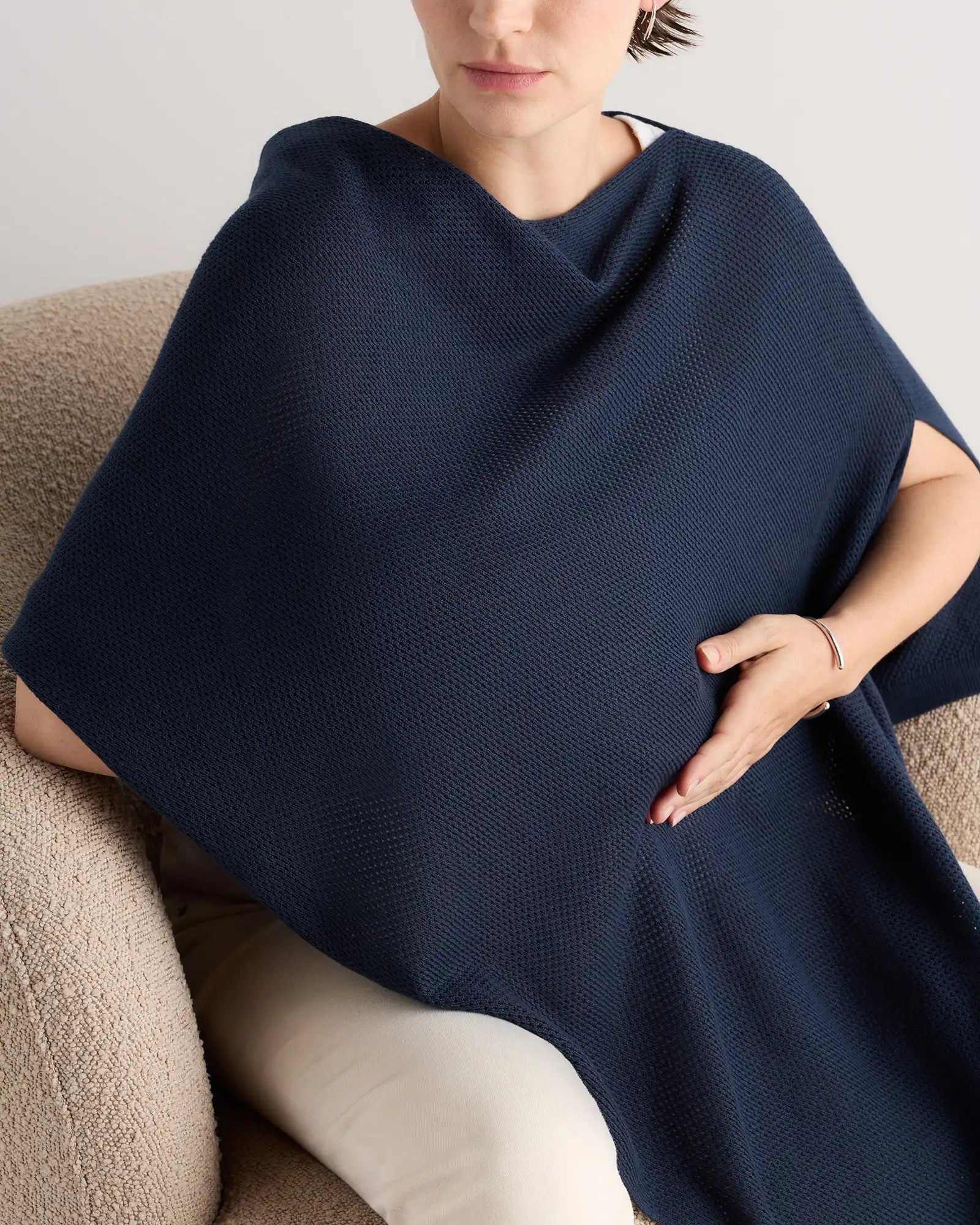 Lightweight Cotton Cashmere Nursing Shawl