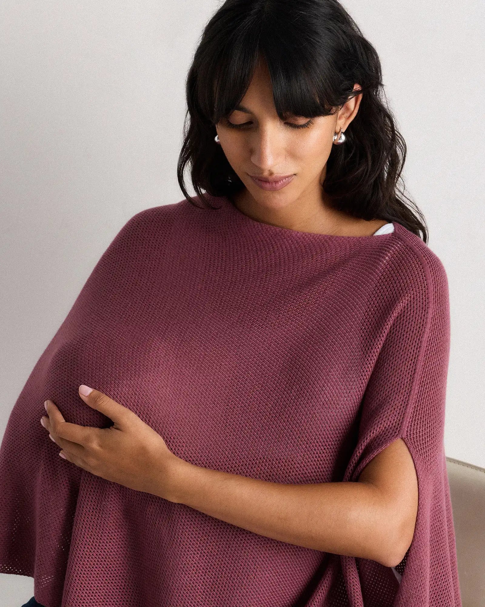 Lightweight Cotton Cashmere Nursing Shawl