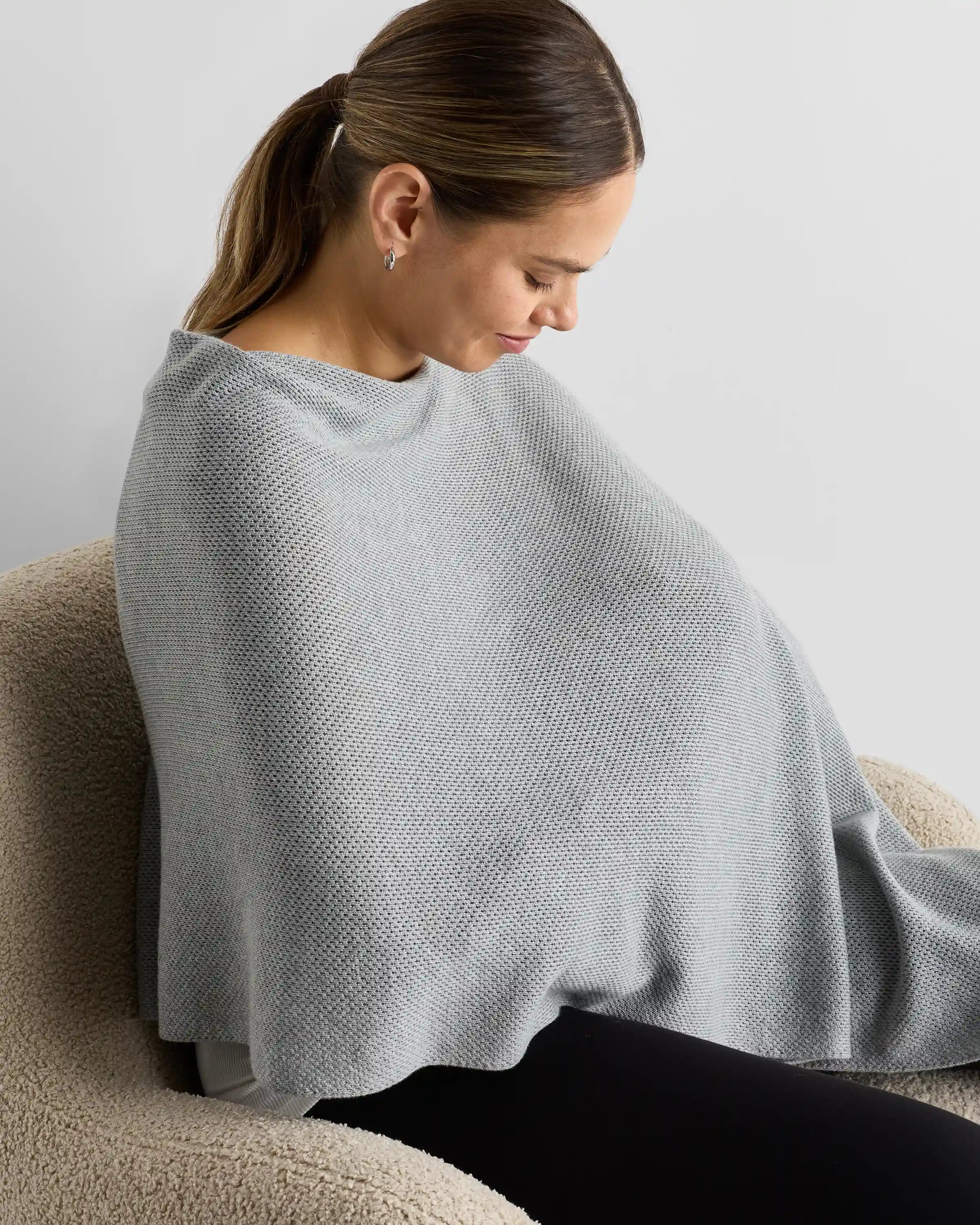 Lightweight Cotton Cashmere Nursing Shawl