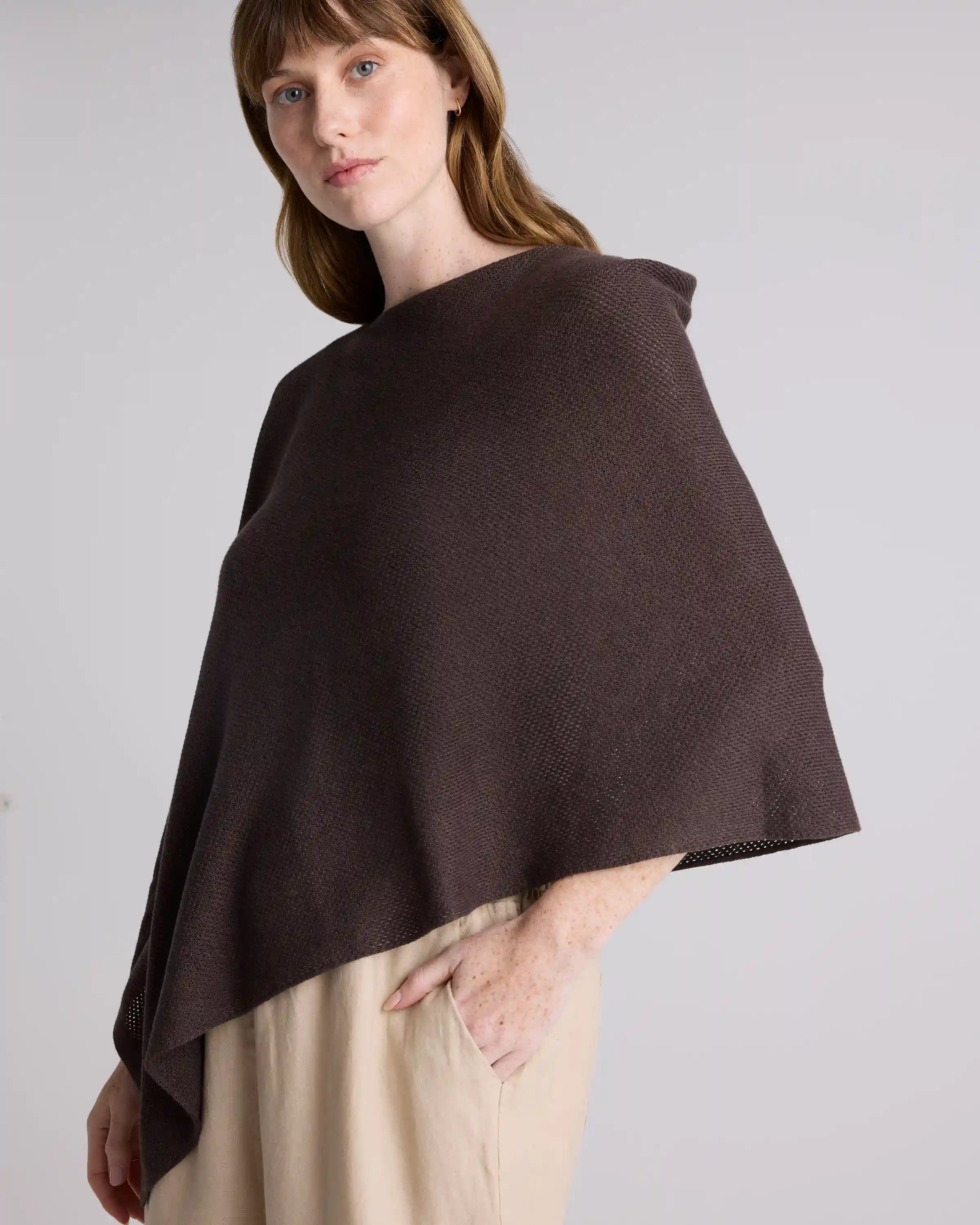 Lightweight Cotton Cashmere Nursing Shawl