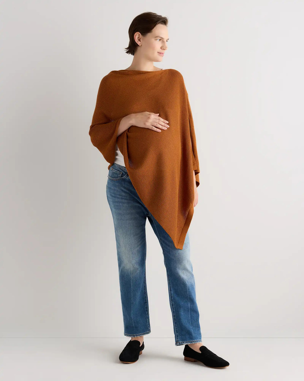 Lightweight Cotton Cashmere Nursing Shawl
