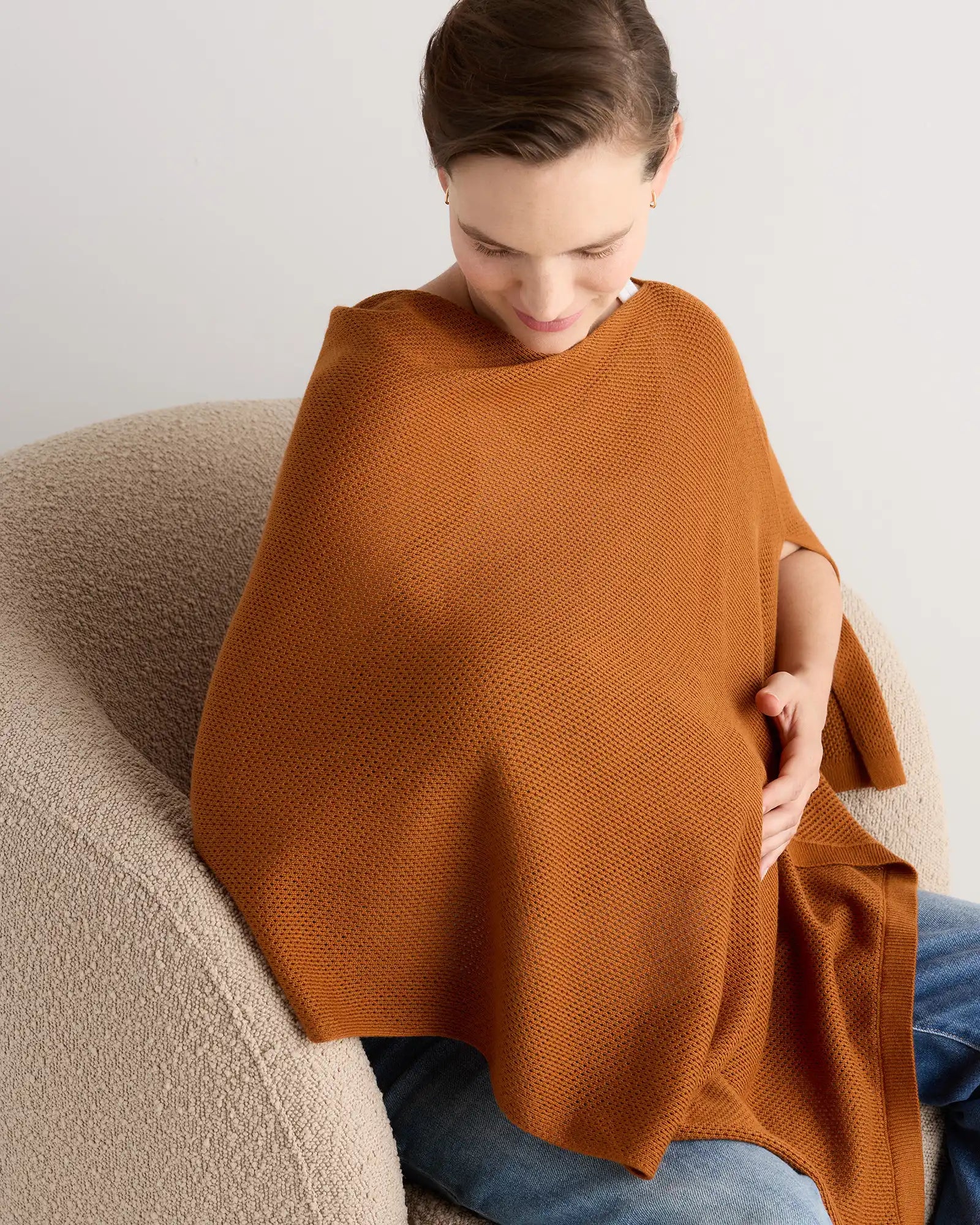 Lightweight Cotton Cashmere Nursing Shawl
