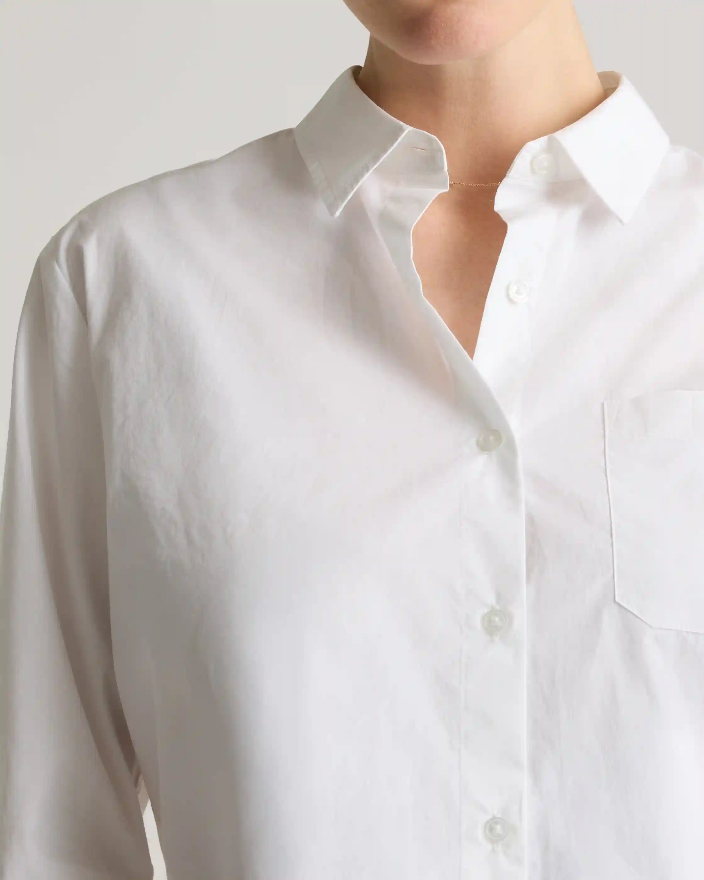 100% Organic Cotton Poplin Maternity Long Sleeve Shirt