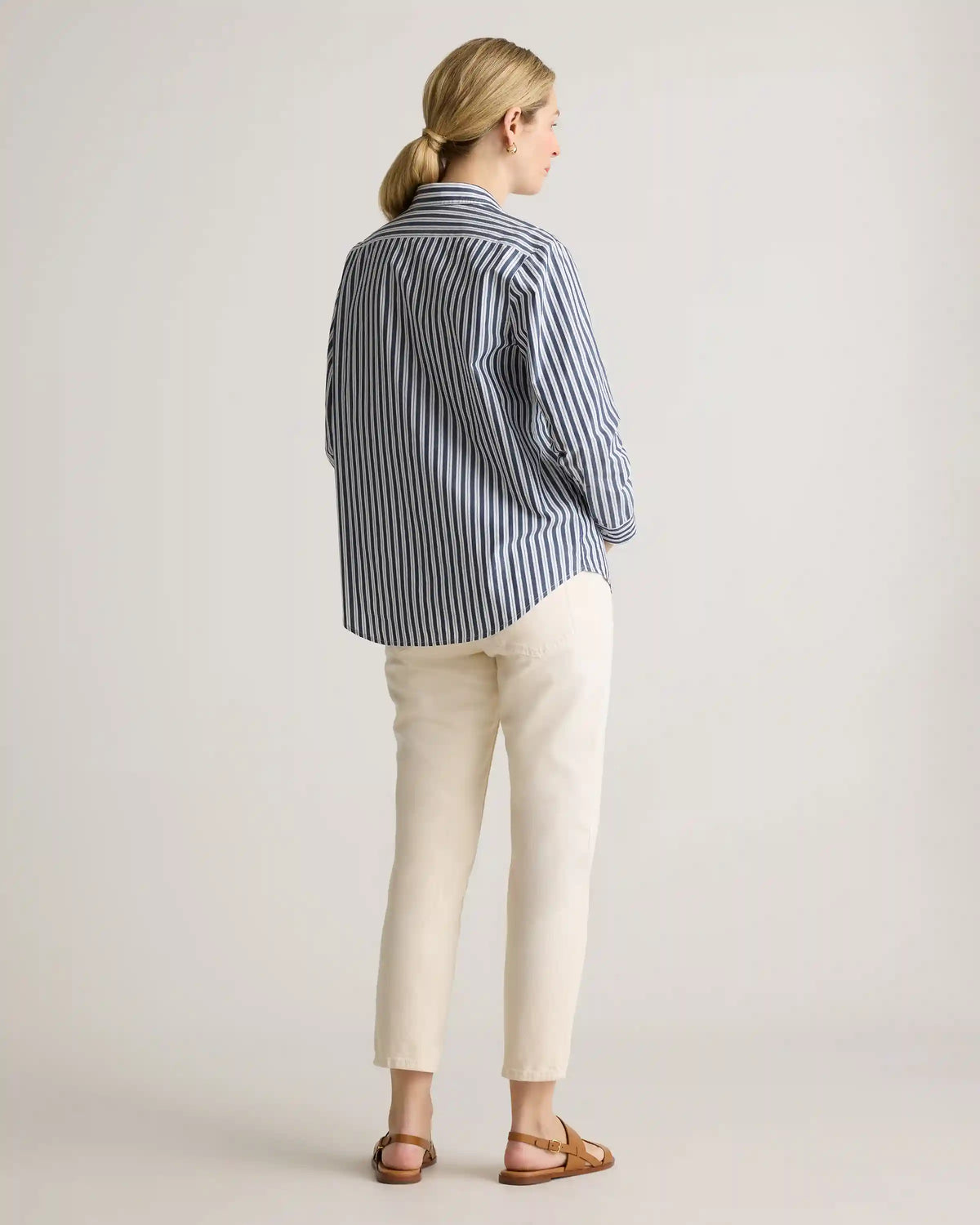 100% Organic Cotton Poplin Maternity Long Sleeve Shirt