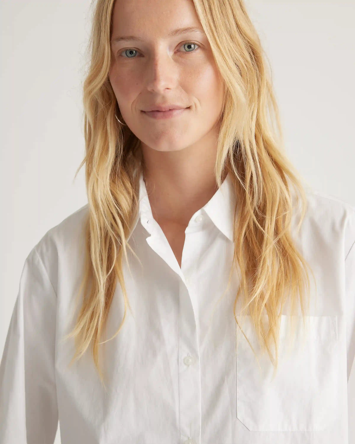 100% Organic Cotton Poplin Maternity Long Sleeve Shirt