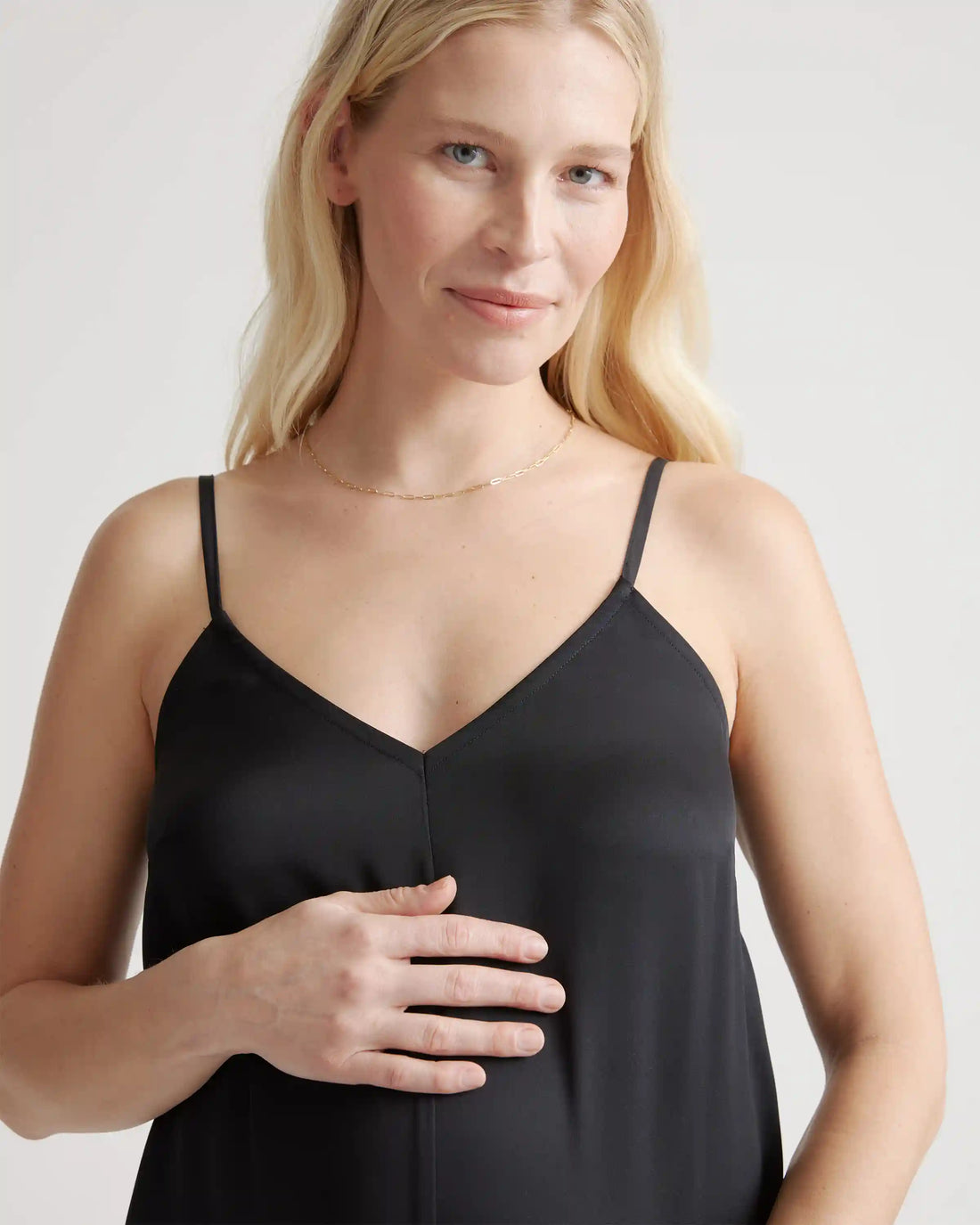 Washable Stretch Silk Maternity Jumpsuit