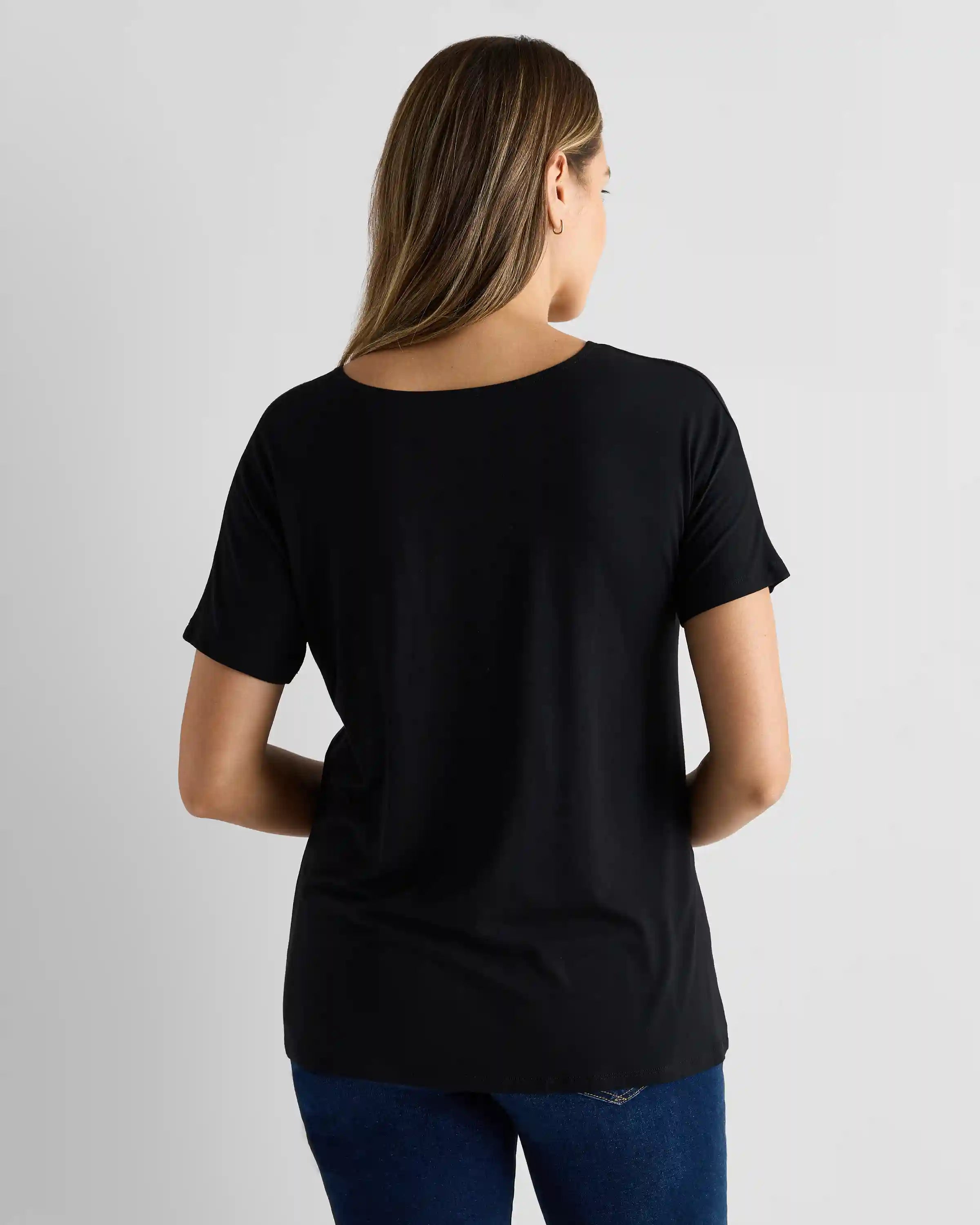 Bamboo Jersey Maternity Dolman Sleeve Tee (2-pack)