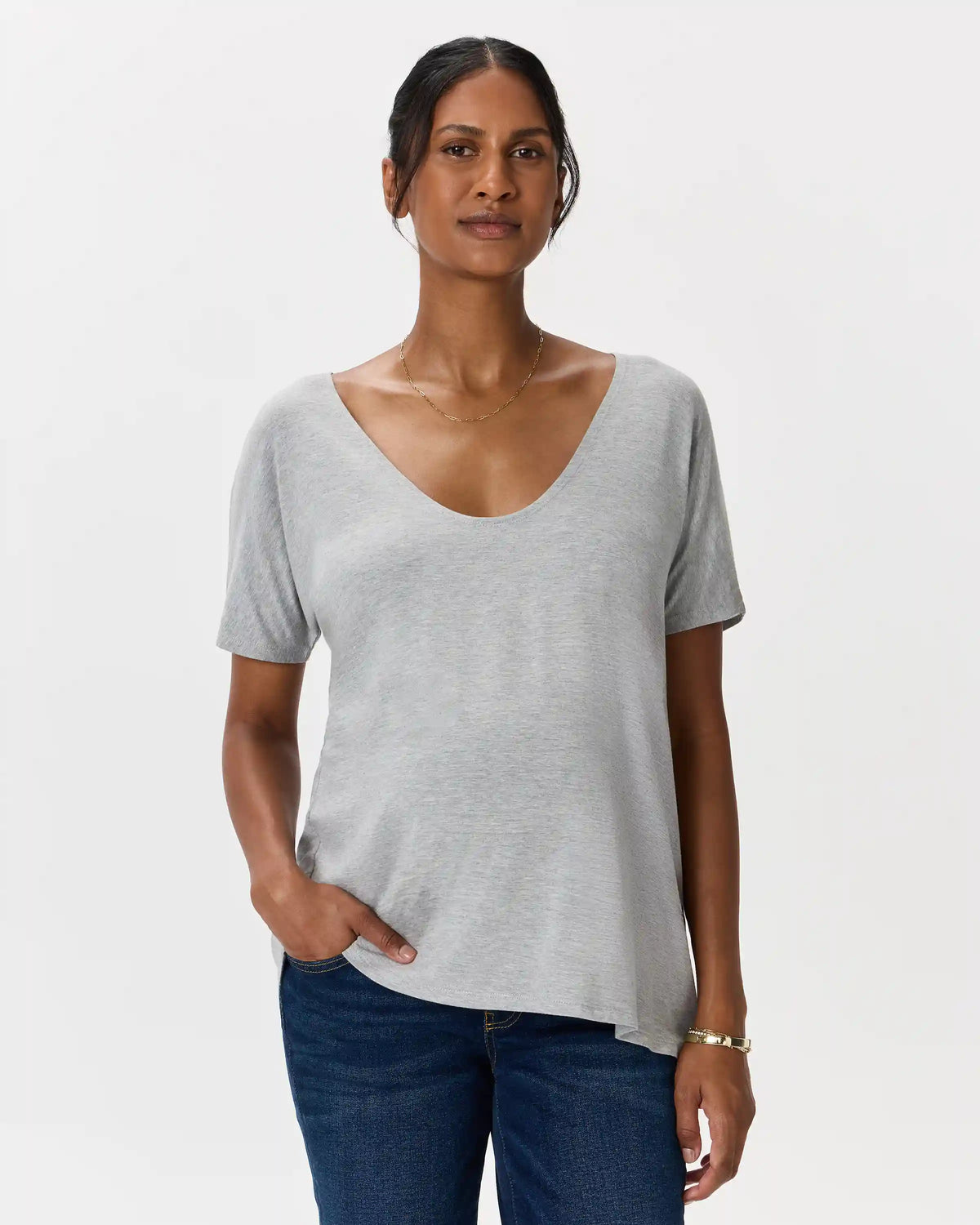 Bamboo Jersey Maternity Dolman Sleeve Tee (2-pack)