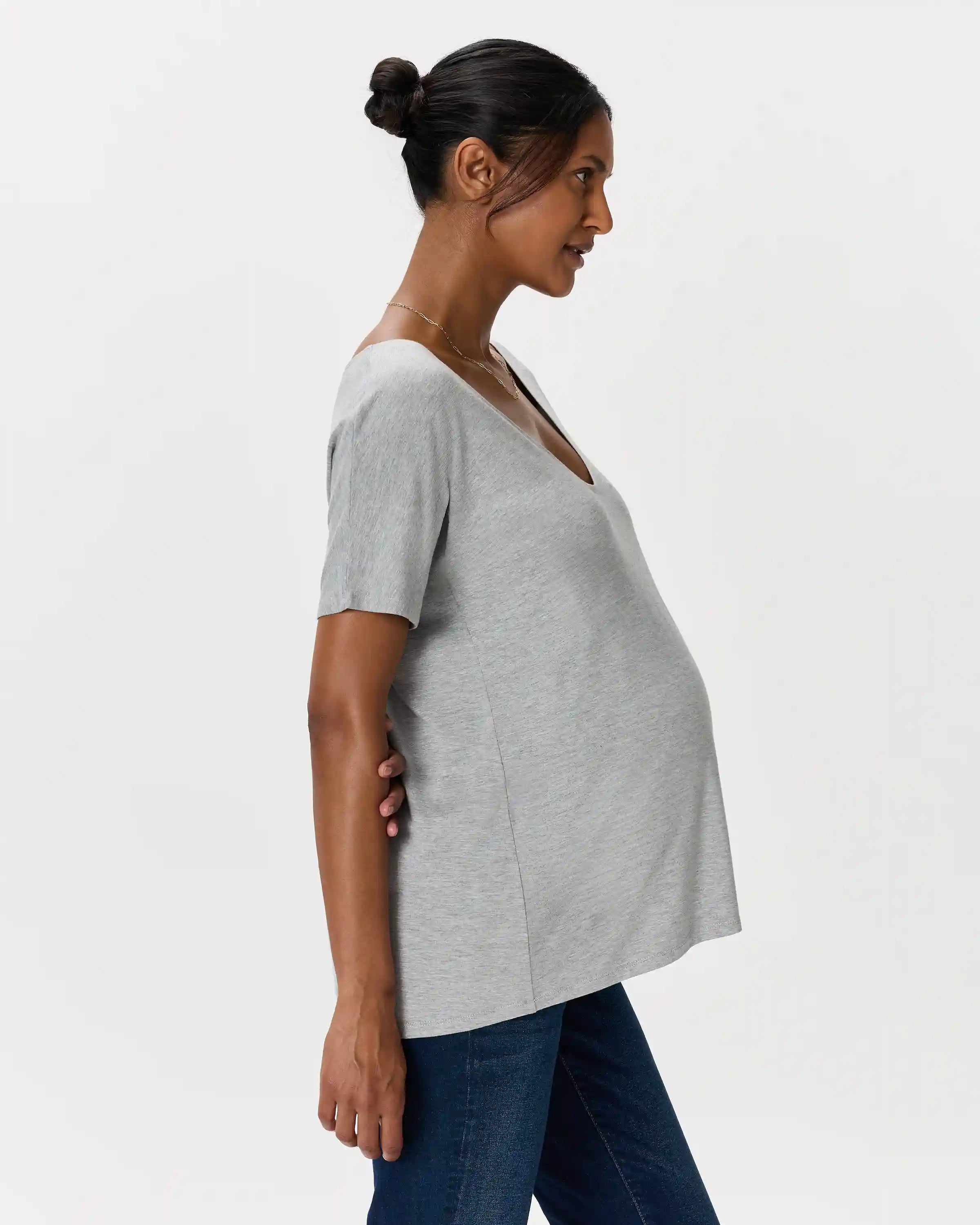 Bamboo Jersey Maternity Dolman Sleeve Tee (2-pack)