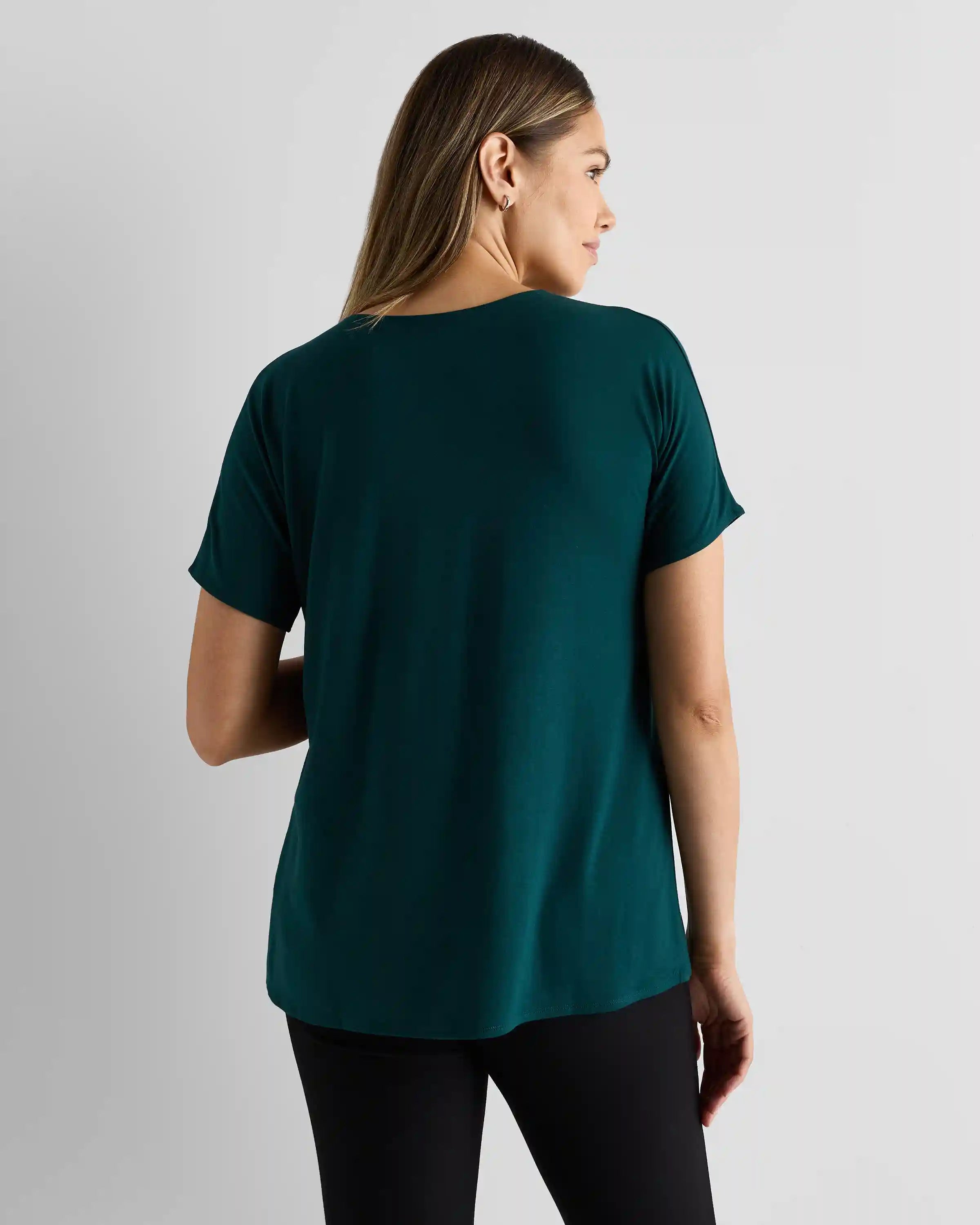 Bamboo Jersey Maternity Dolman Sleeve Tee (2-pack)