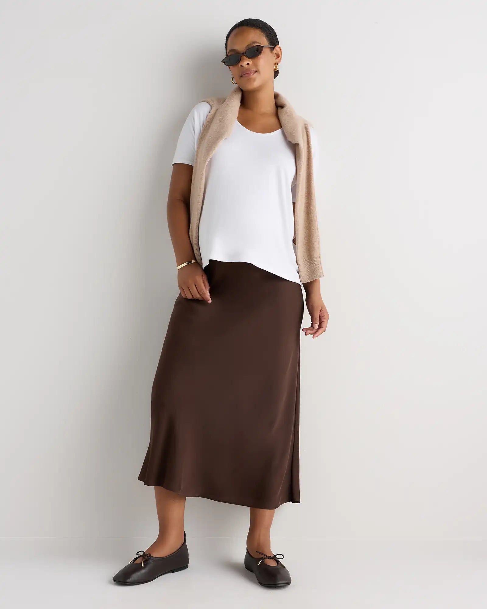Bamboo Jersey Maternity Dolman Sleeve Tee (2-pack)