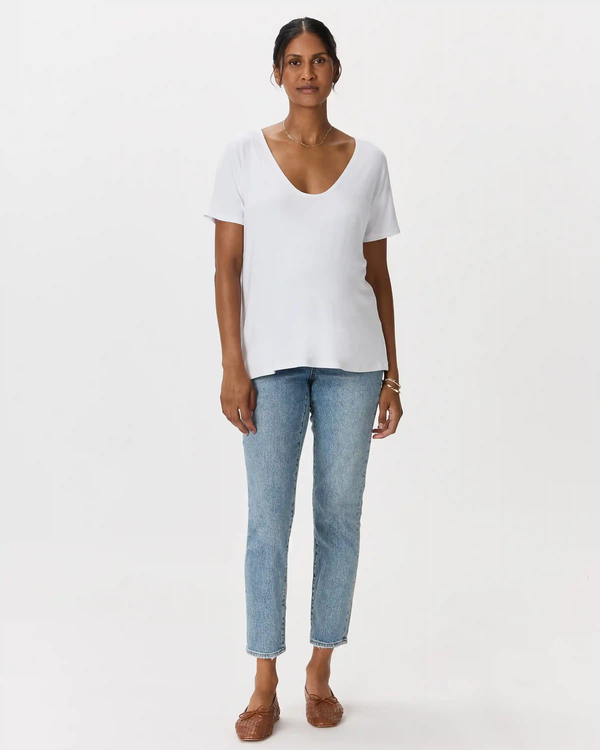 Bamboo Jersey Maternity Dolman Sleeve Tee (2-pack)