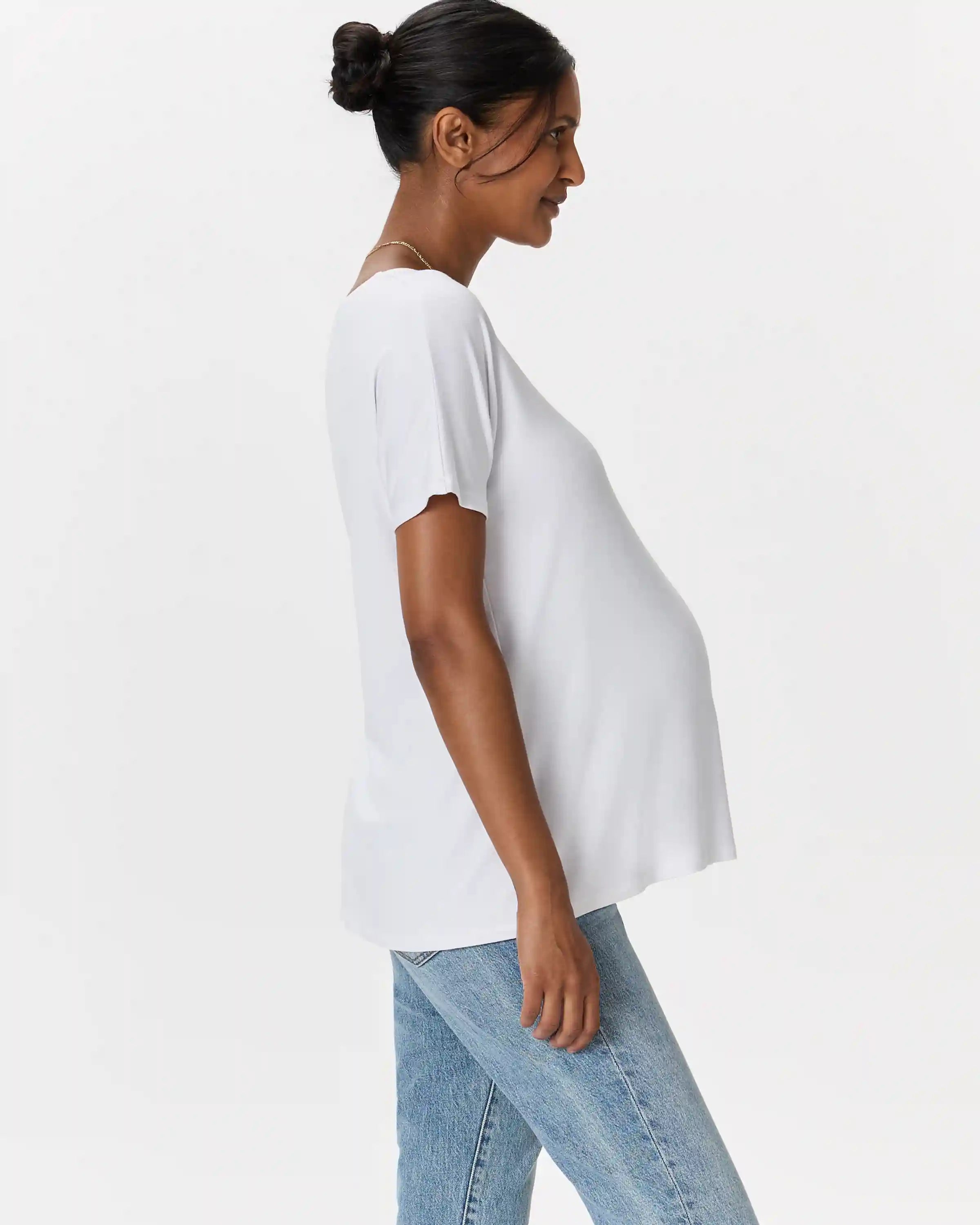 Bamboo Jersey Maternity Dolman Sleeve Tee (2-pack)