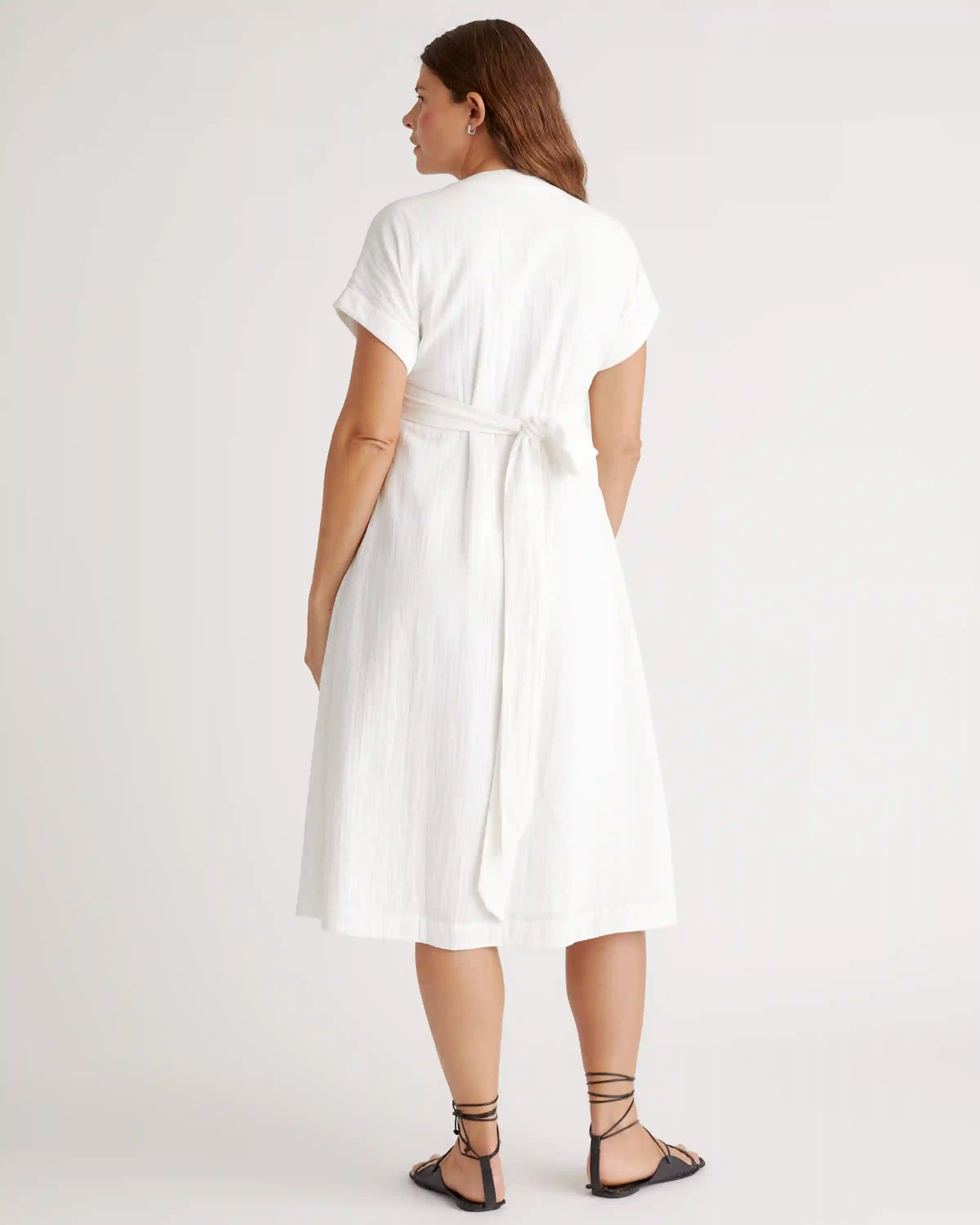 Organic Cotton Gauze Maternity Midi Dress