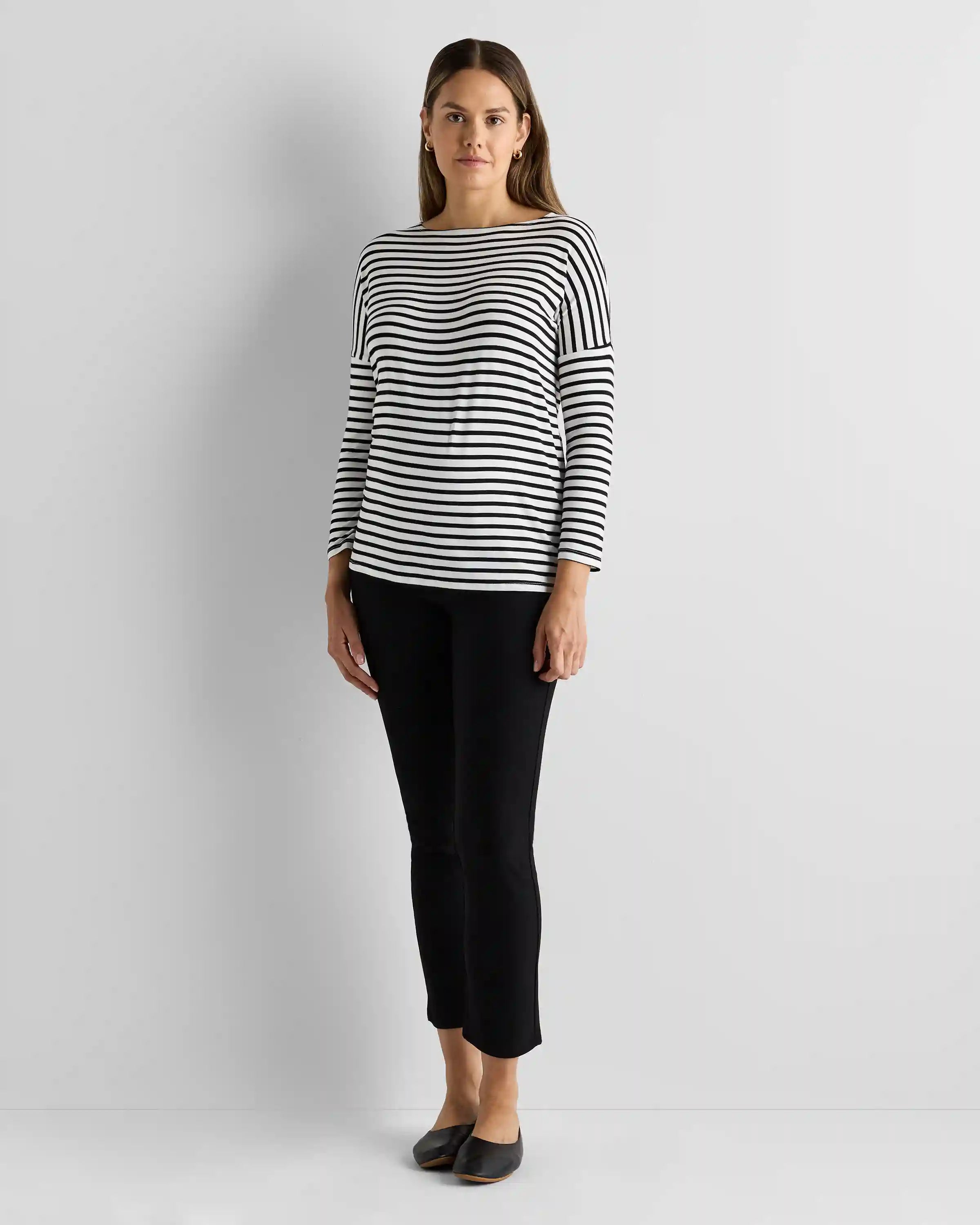 Bamboo Jersey Maternity Long Sleeve Tee (2-pack)