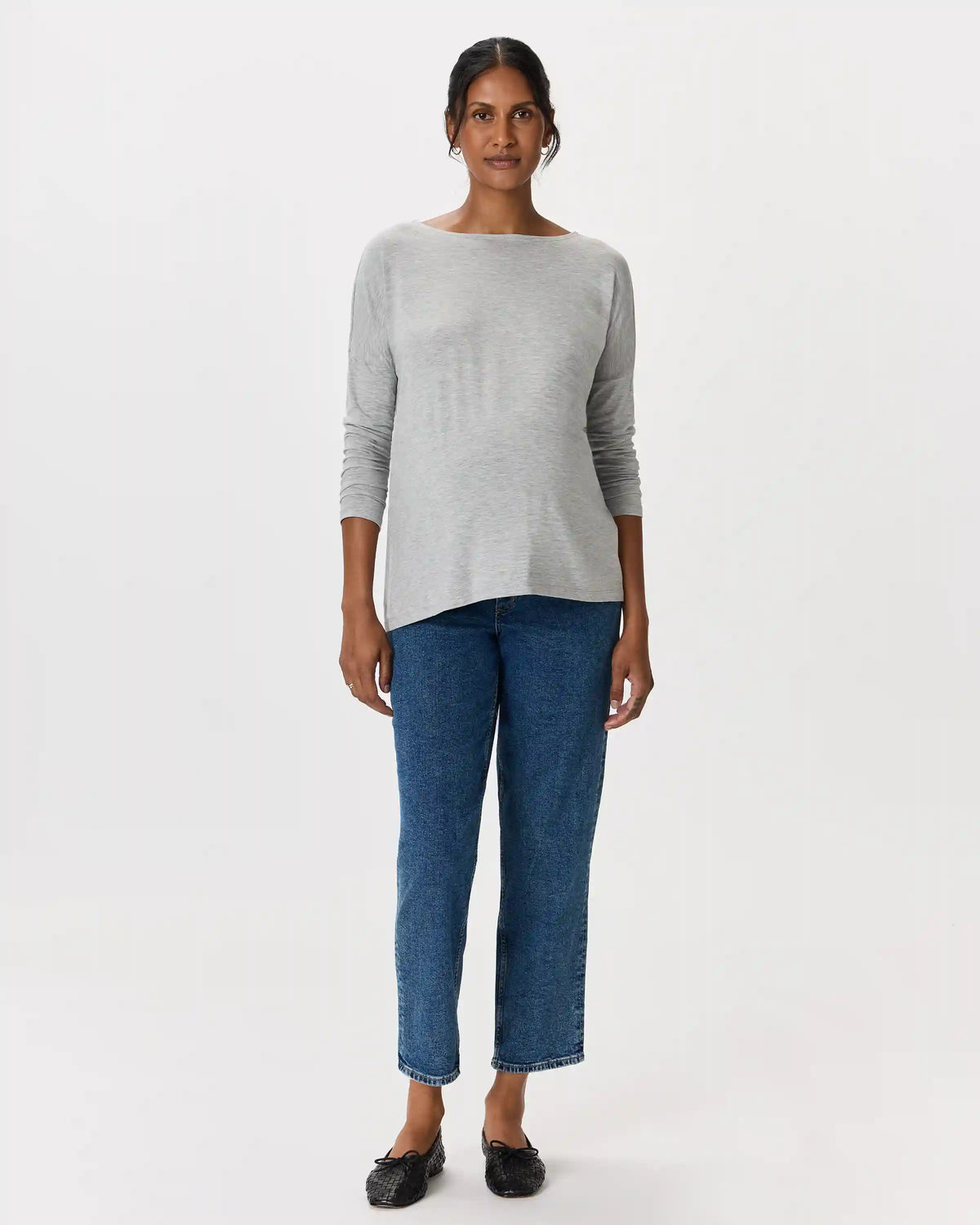 Bamboo Jersey Maternity Long Sleeve Tee (2-pack)