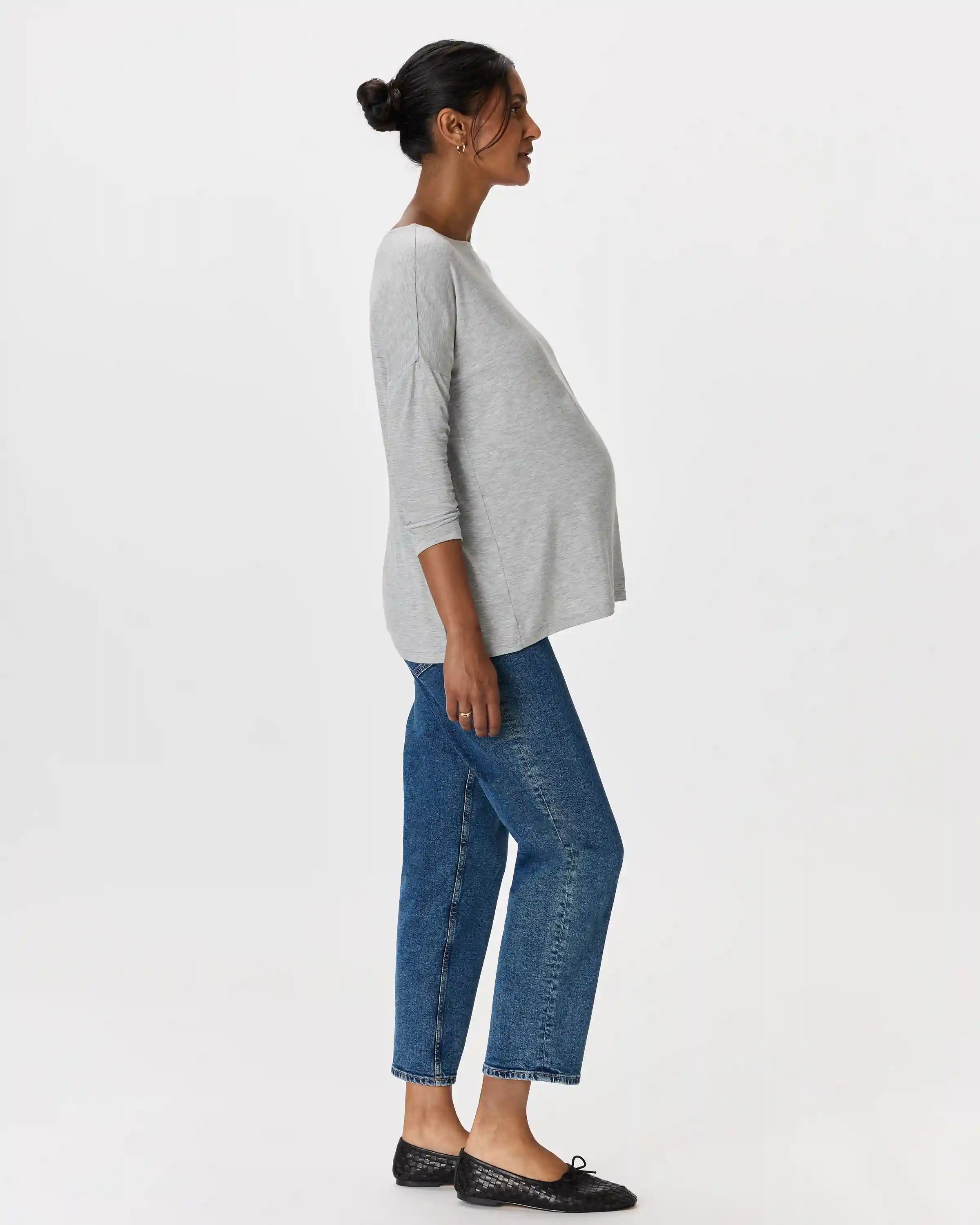 Bamboo Jersey Maternity Long Sleeve Tee (2-pack)