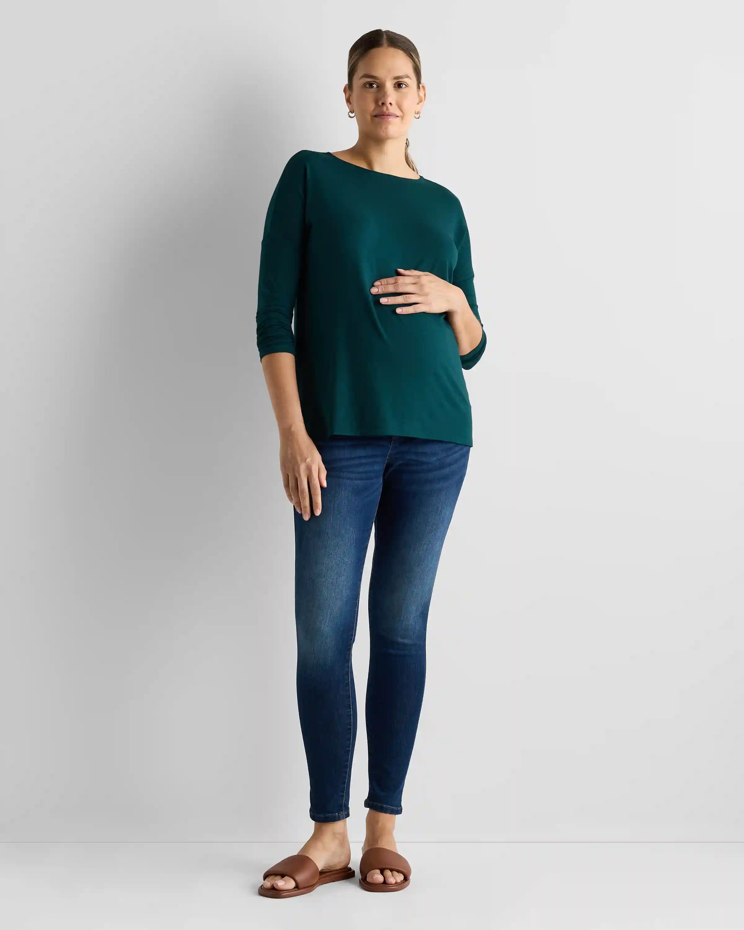 Bamboo Jersey Maternity Long Sleeve Tee (2-pack)