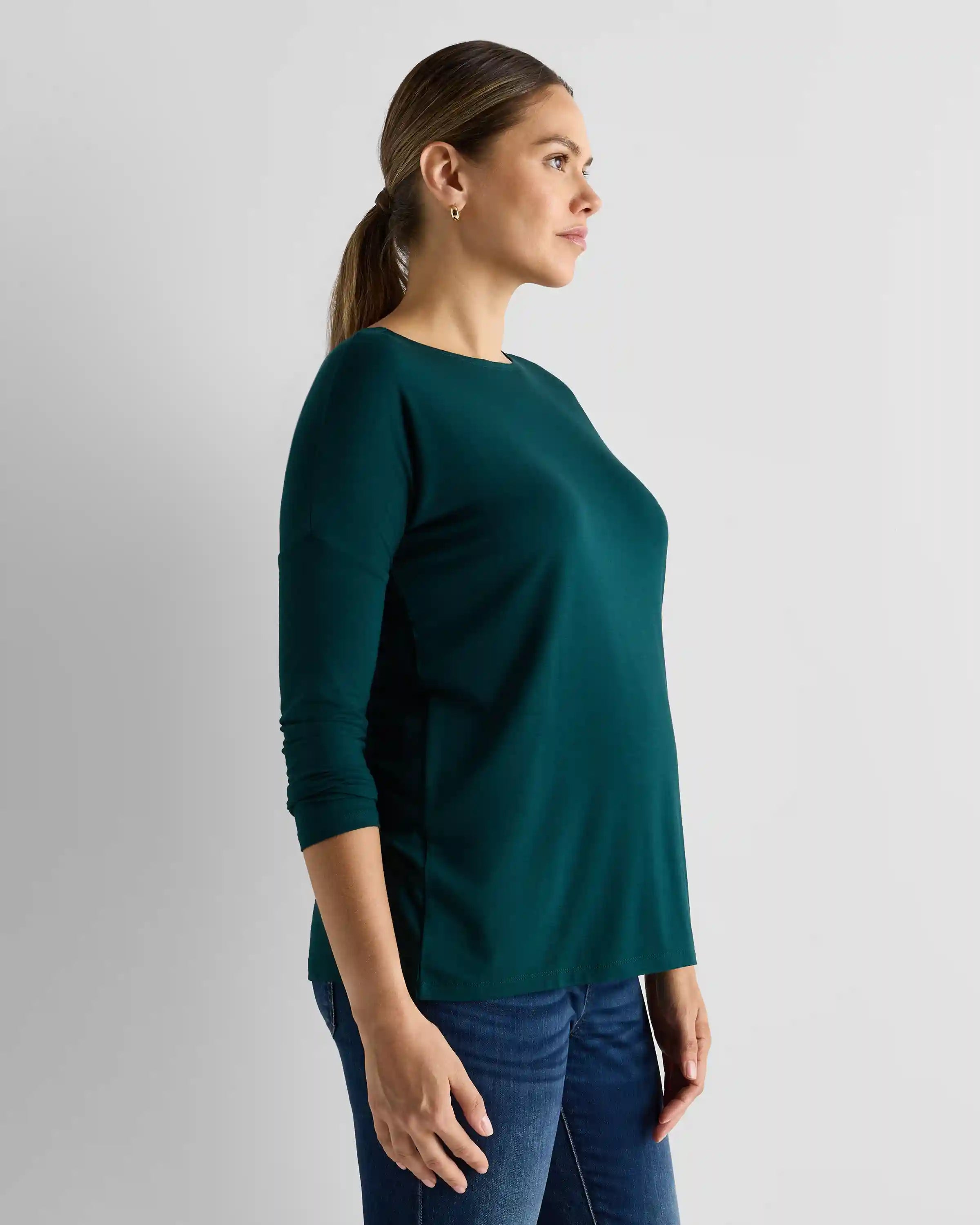 Bamboo Jersey Maternity Long Sleeve Tee (2-pack)