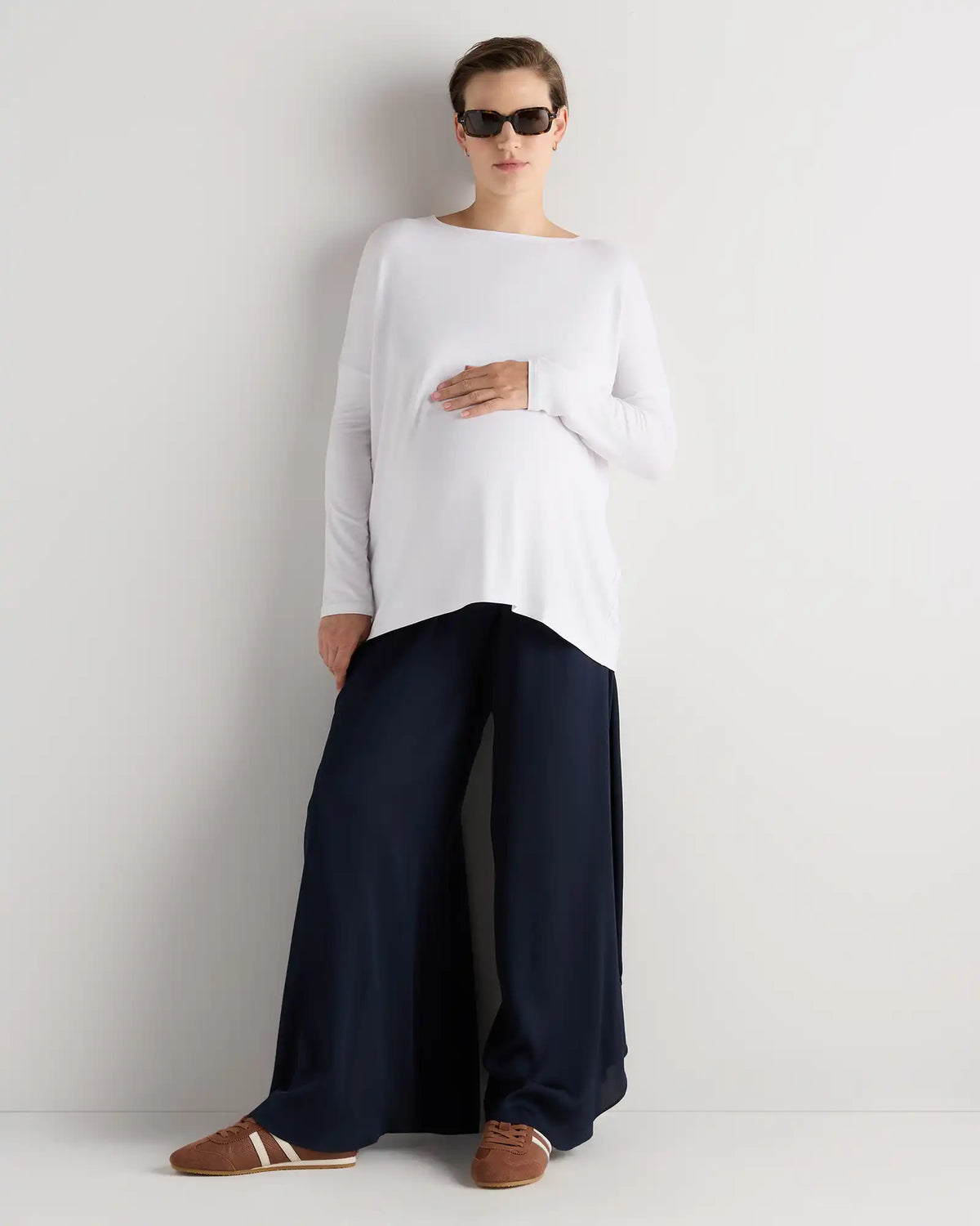 Bamboo Jersey Maternity Long Sleeve Tee (2-pack)