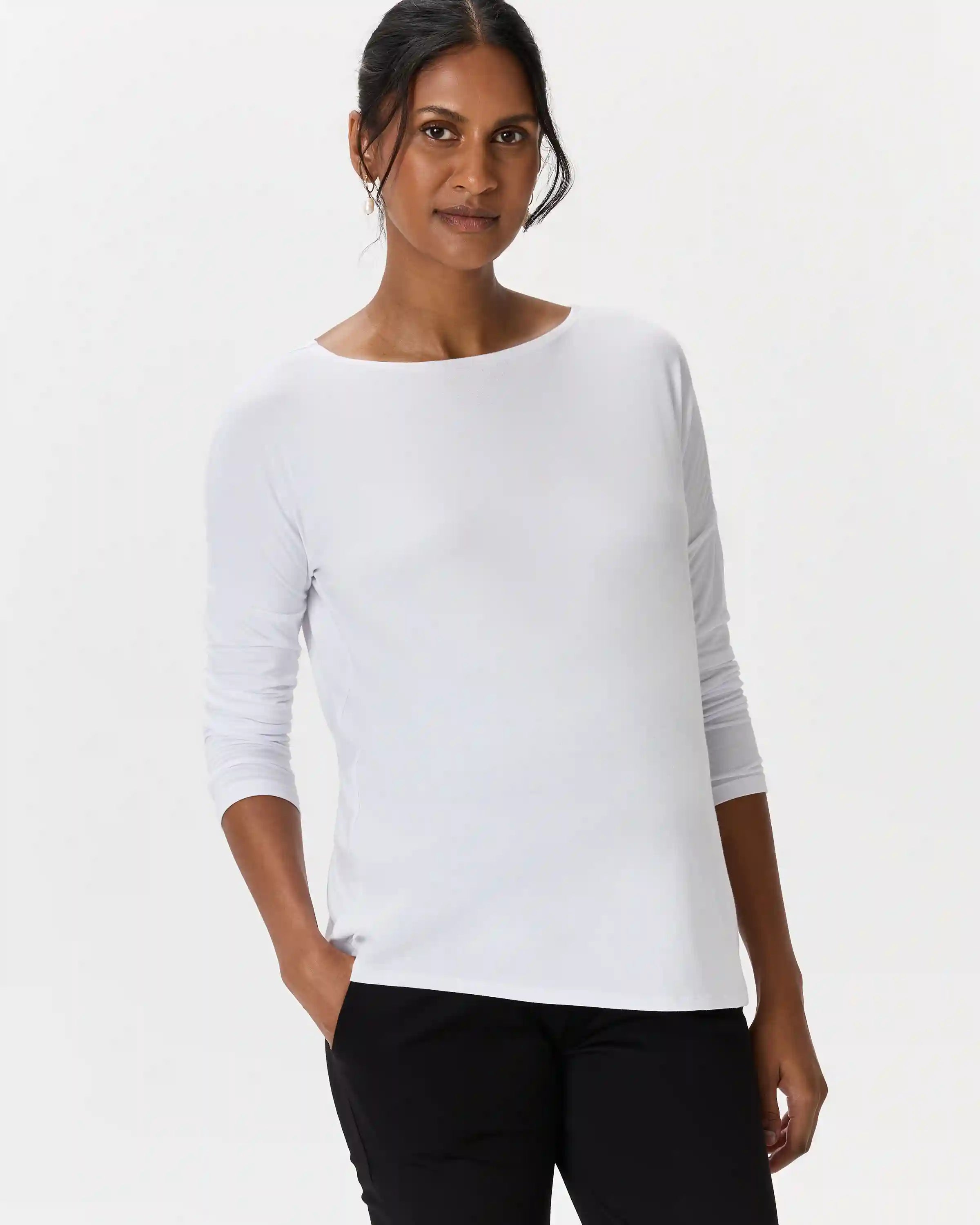 Bamboo Jersey Maternity Long Sleeve Tee (2-pack)