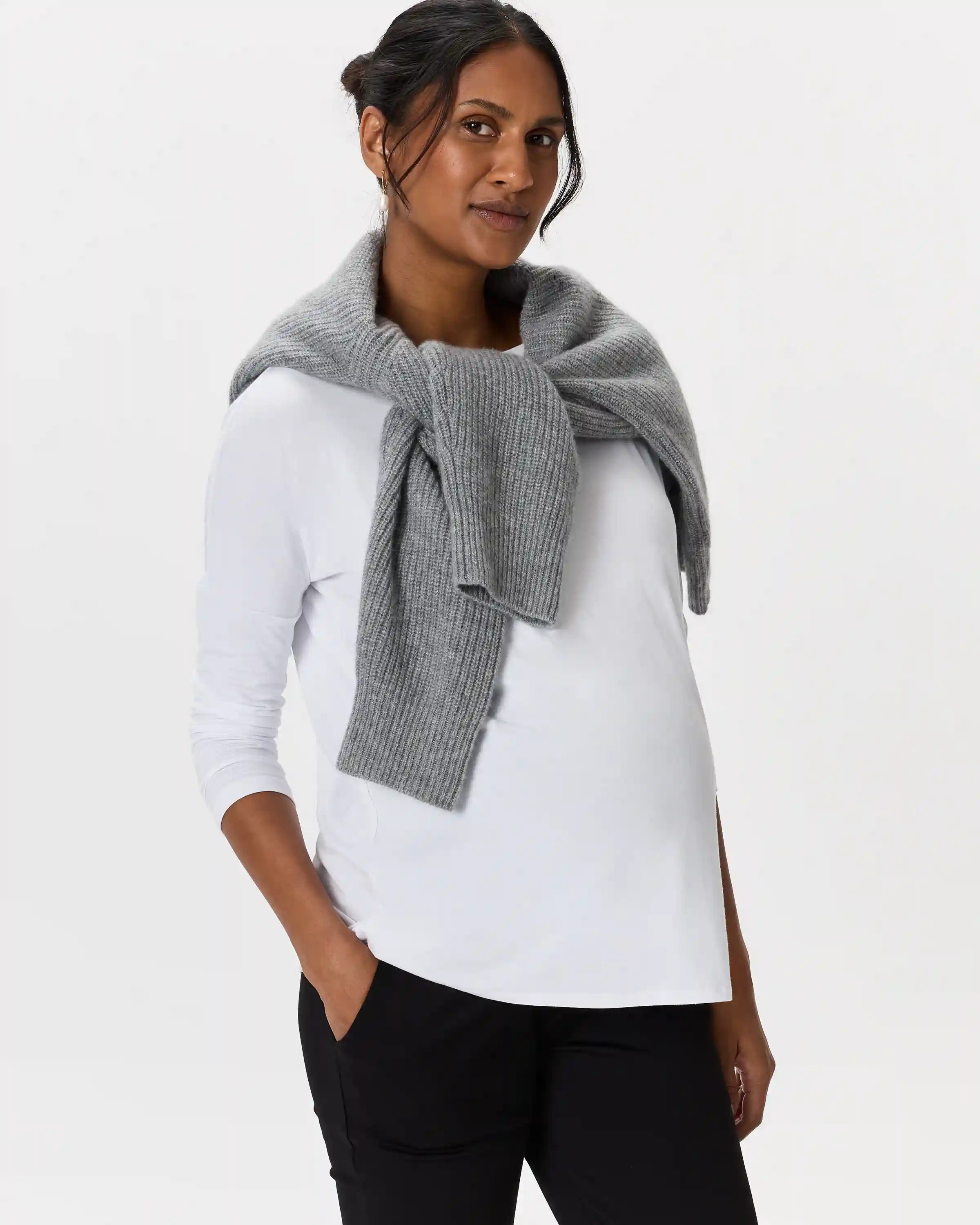 Bamboo Jersey Maternity Long Sleeve Tee (2-pack)