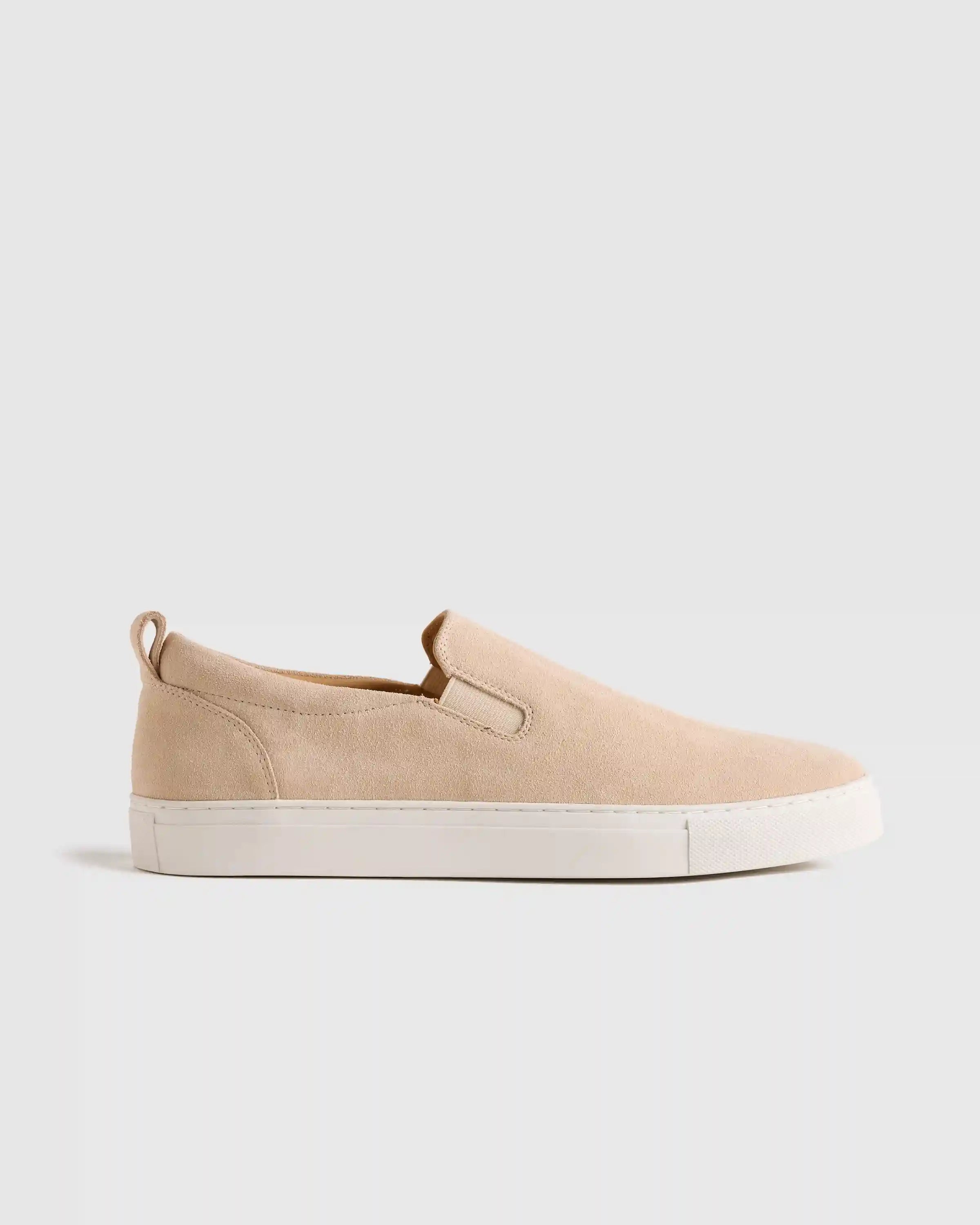 Italian Calfskin Suede Slip-On Sneaker