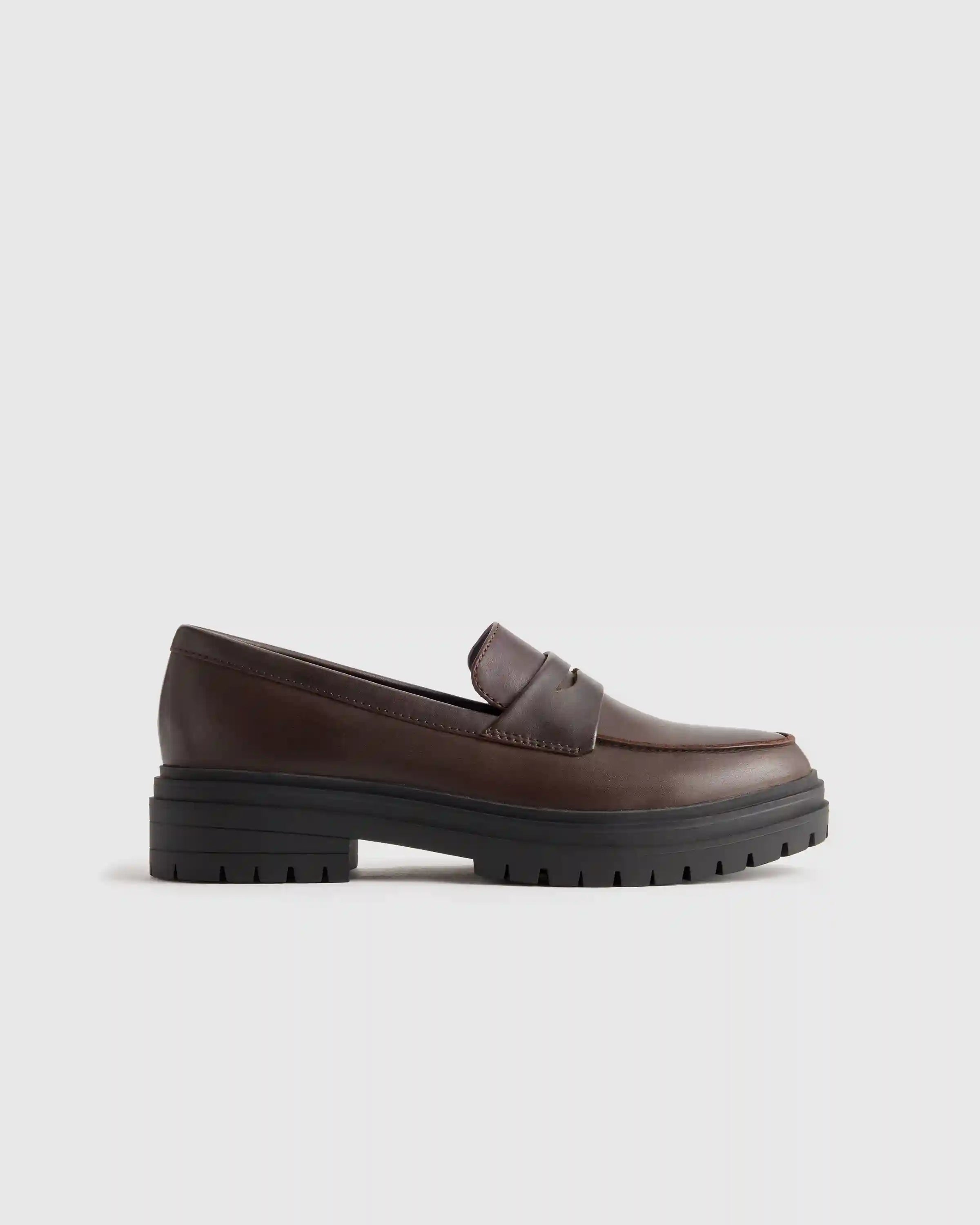 Italian Leather Lug Sole Loafer