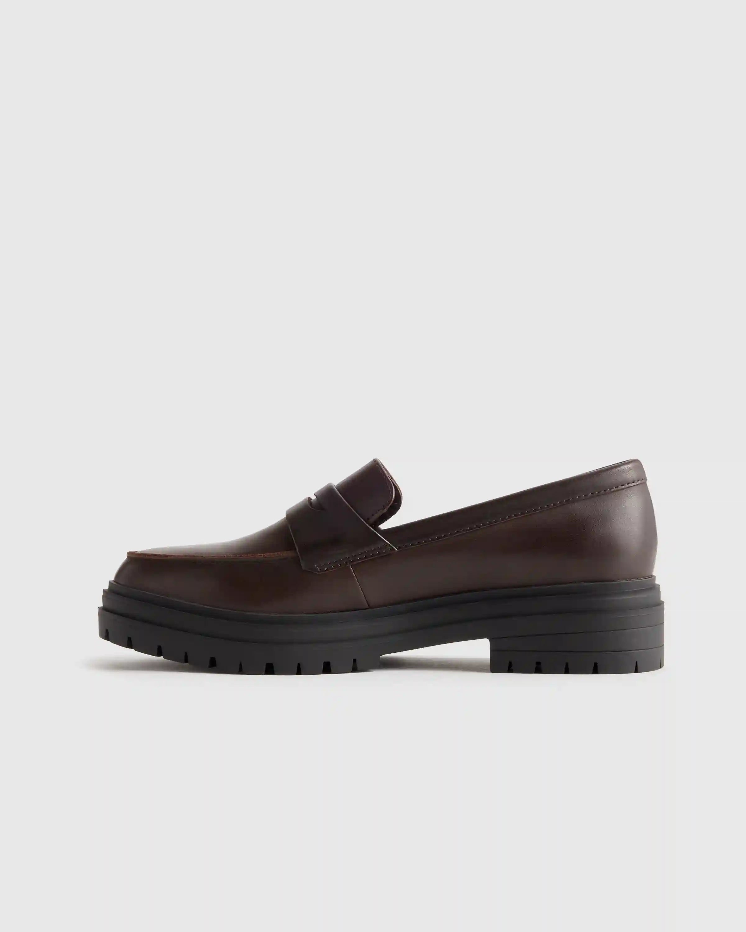 Italian Leather Lug Sole Loafer