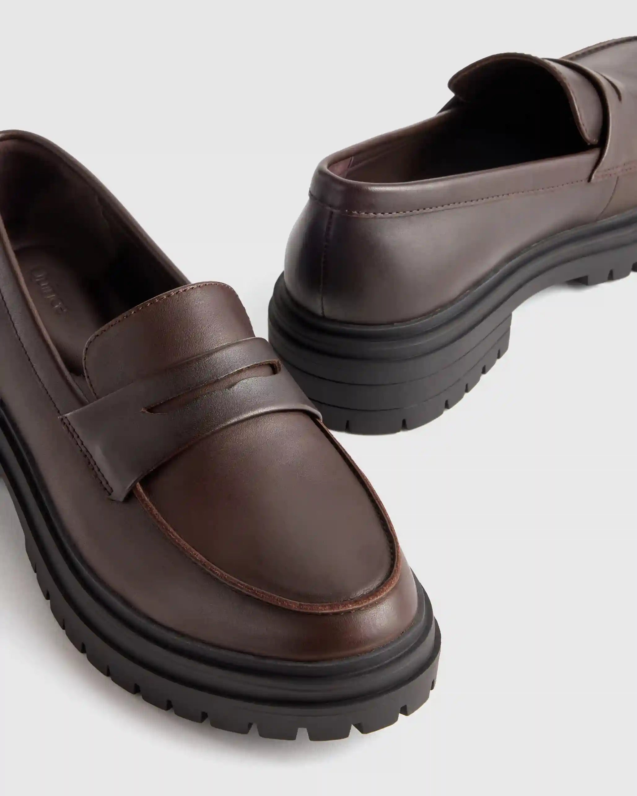Italian Leather Lug Sole Loafer