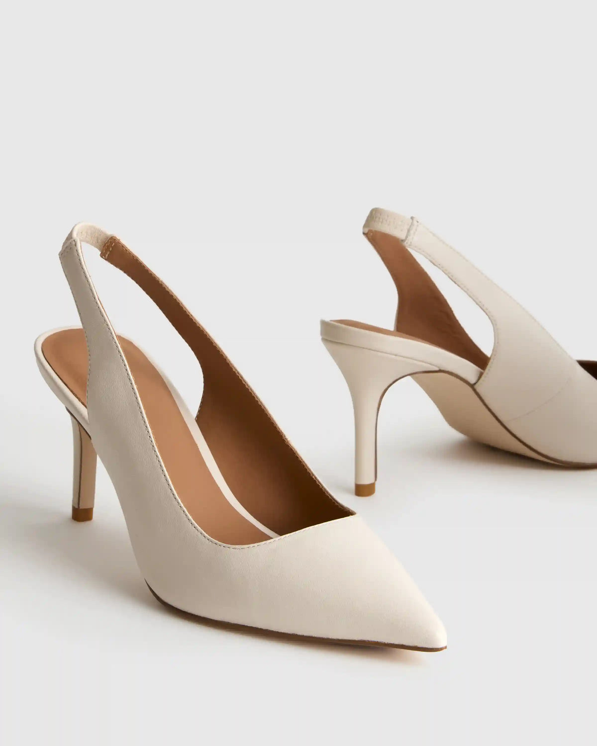 Italian Leather Slingback 75mm Heel