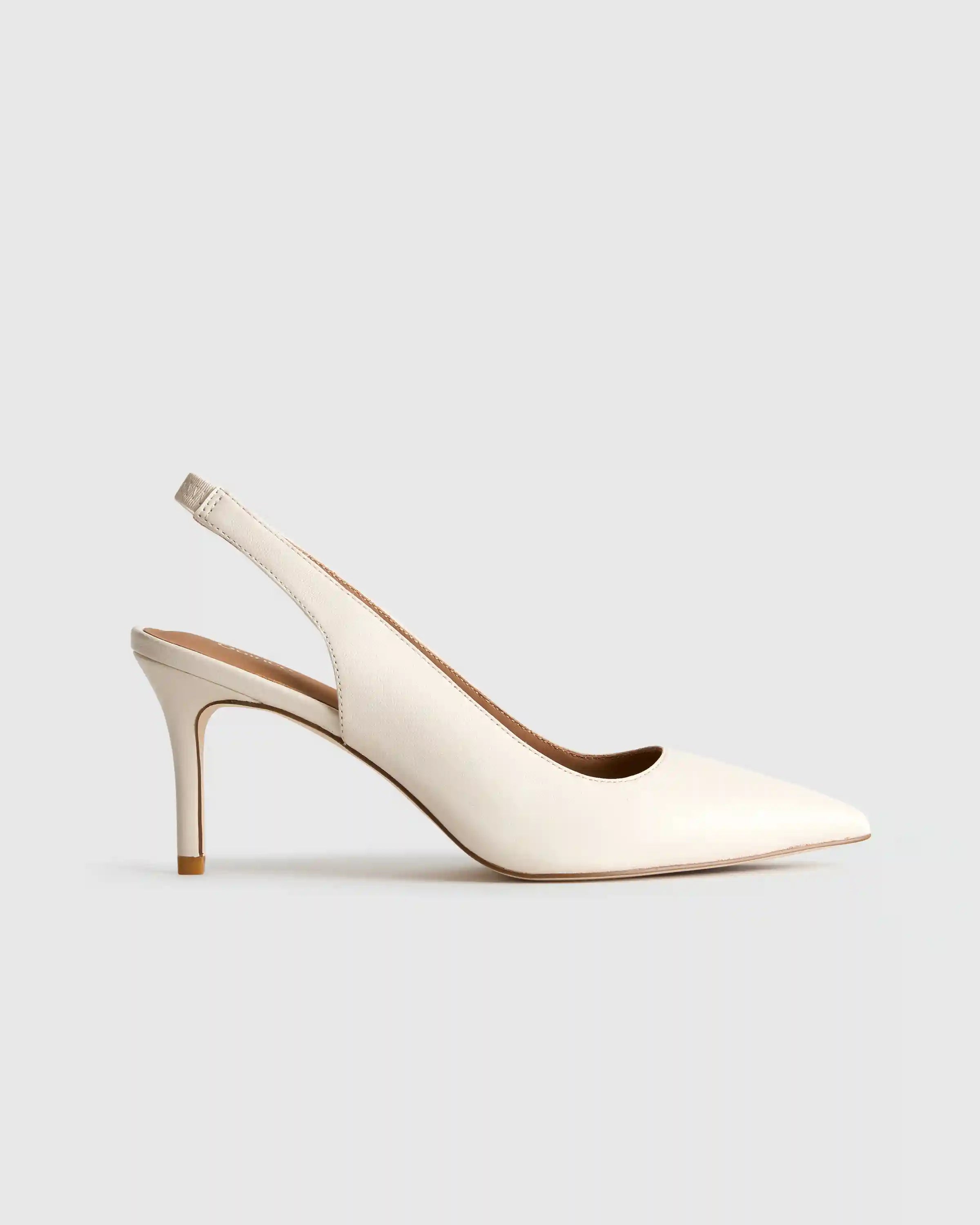 Italian Leather Slingback 75mm Heel