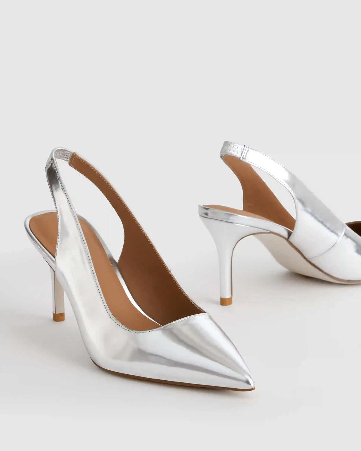 Italian Leather Slingback 75mm Heel