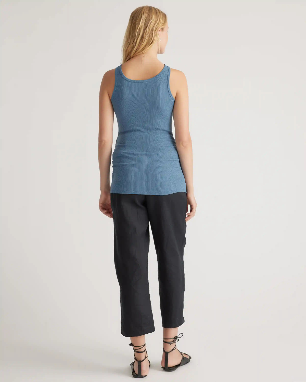 Bamboo Rib Maternity Scoop Neck Tank