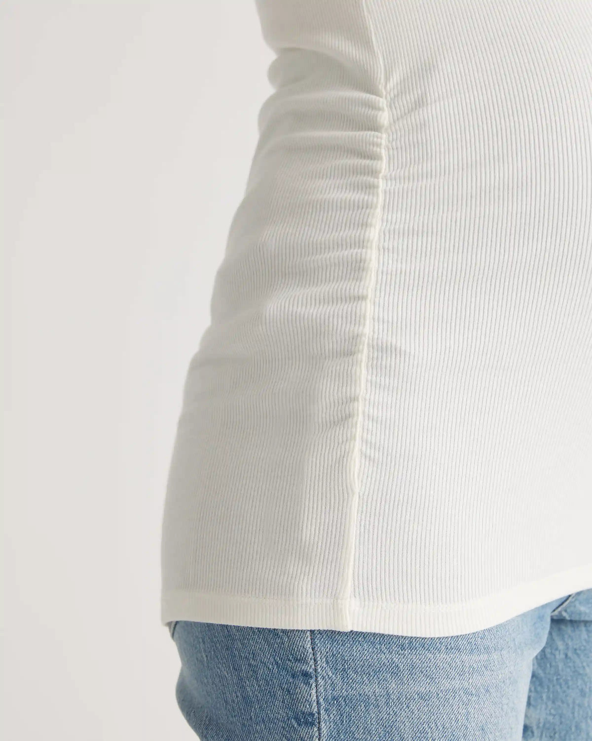 Bamboo Rib Maternity Scoop Neck Tank