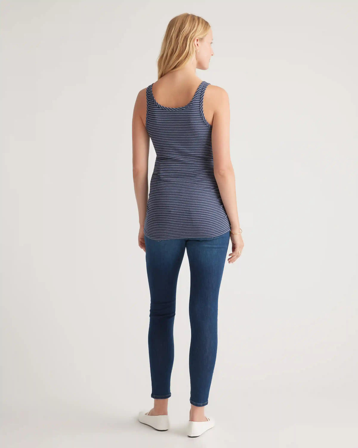 Bamboo Rib Maternity Scoop Neck Tank