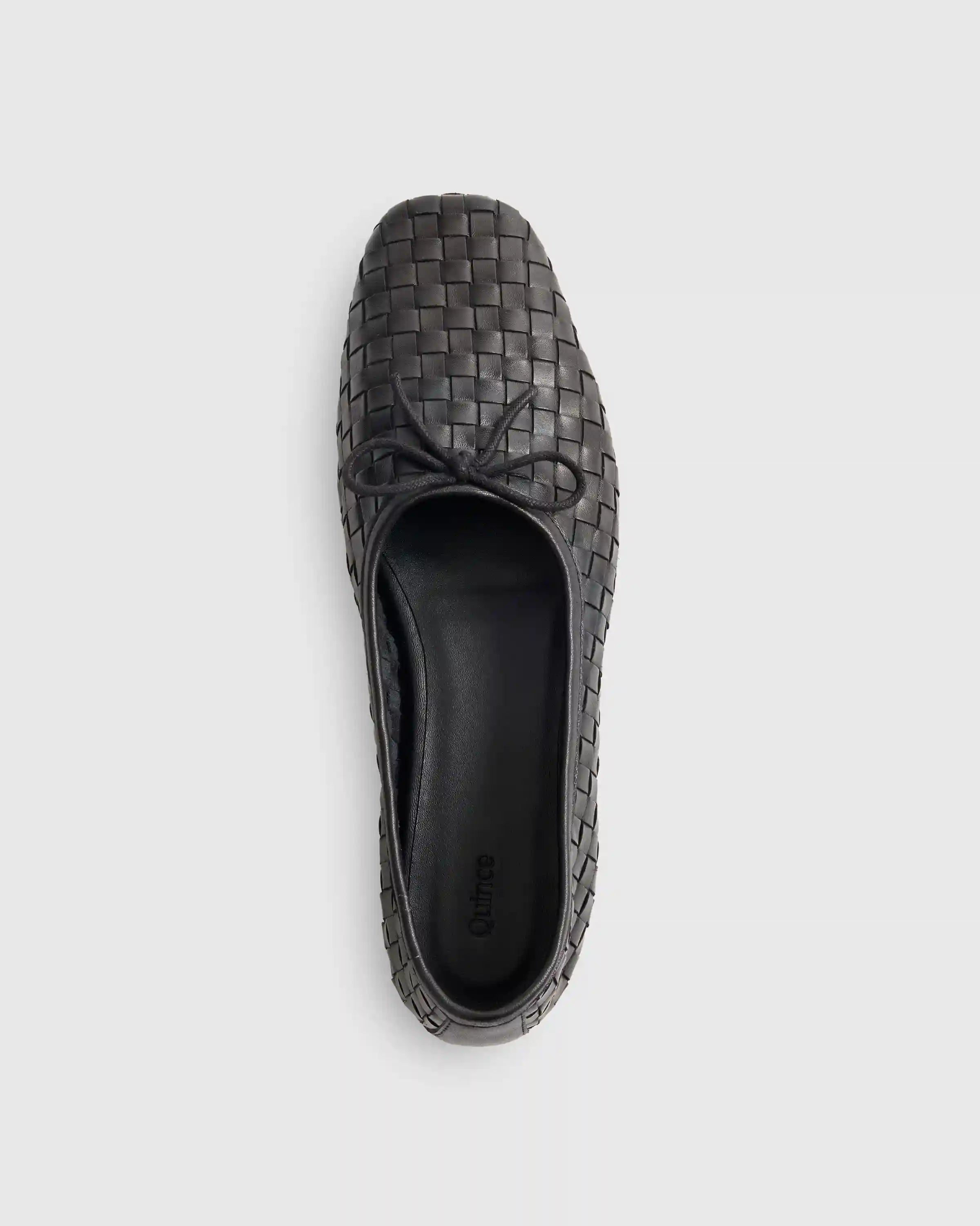 Italian Leather Handwoven Square Toe Ballet Flat