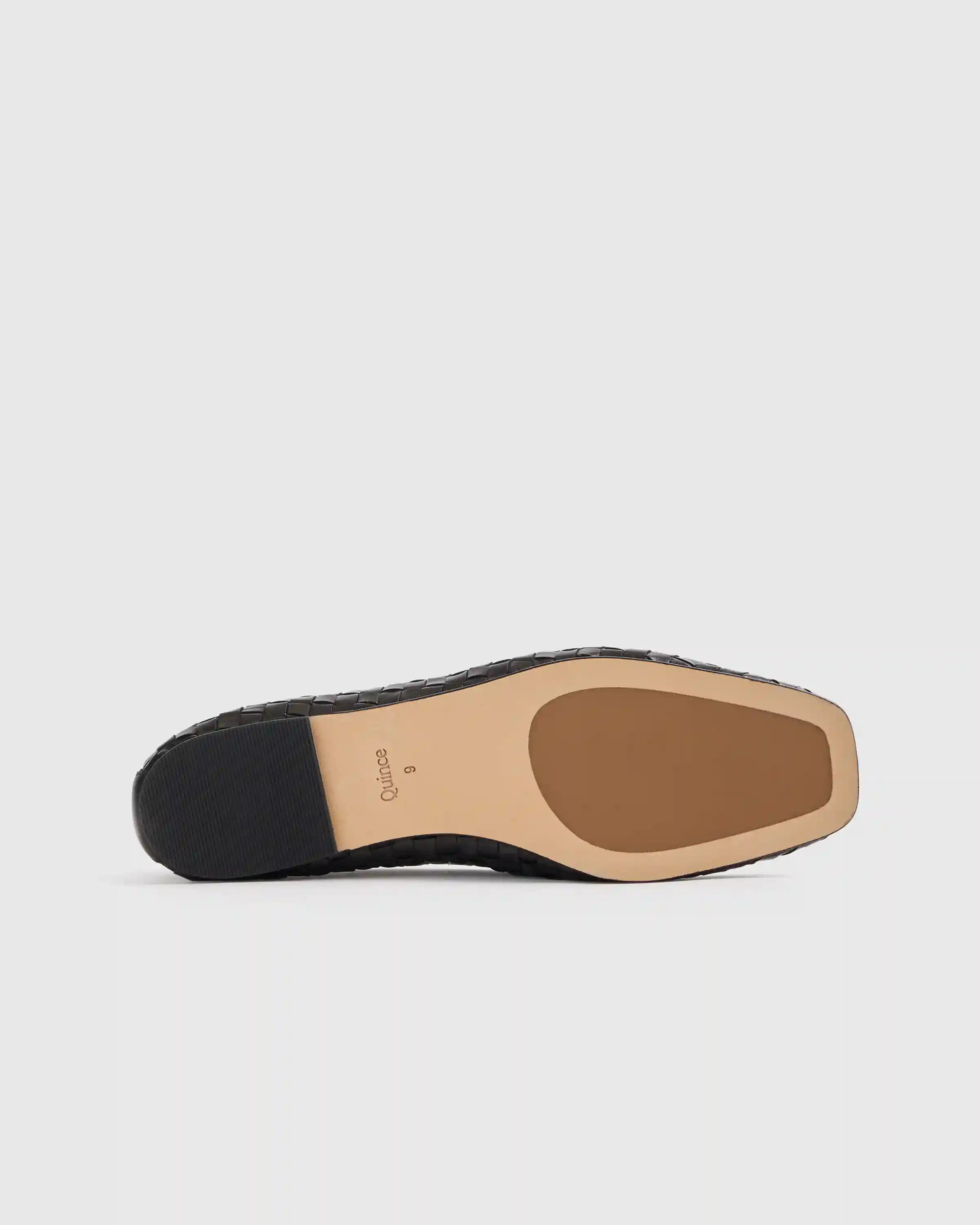 Italian Leather Handwoven Square Toe Ballet Flat