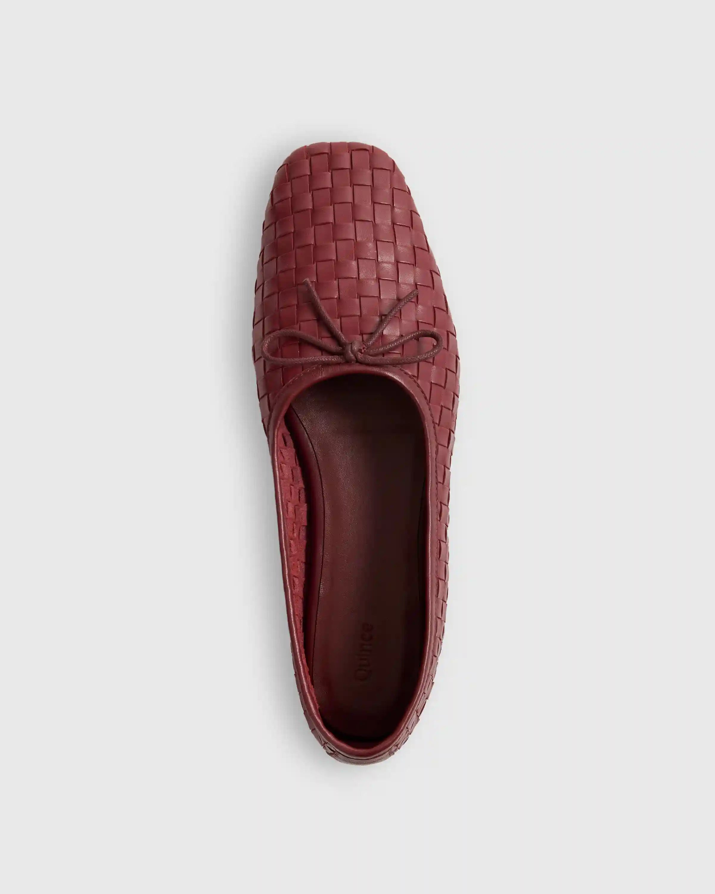 Italian Leather Handwoven Square Toe Ballet Flat