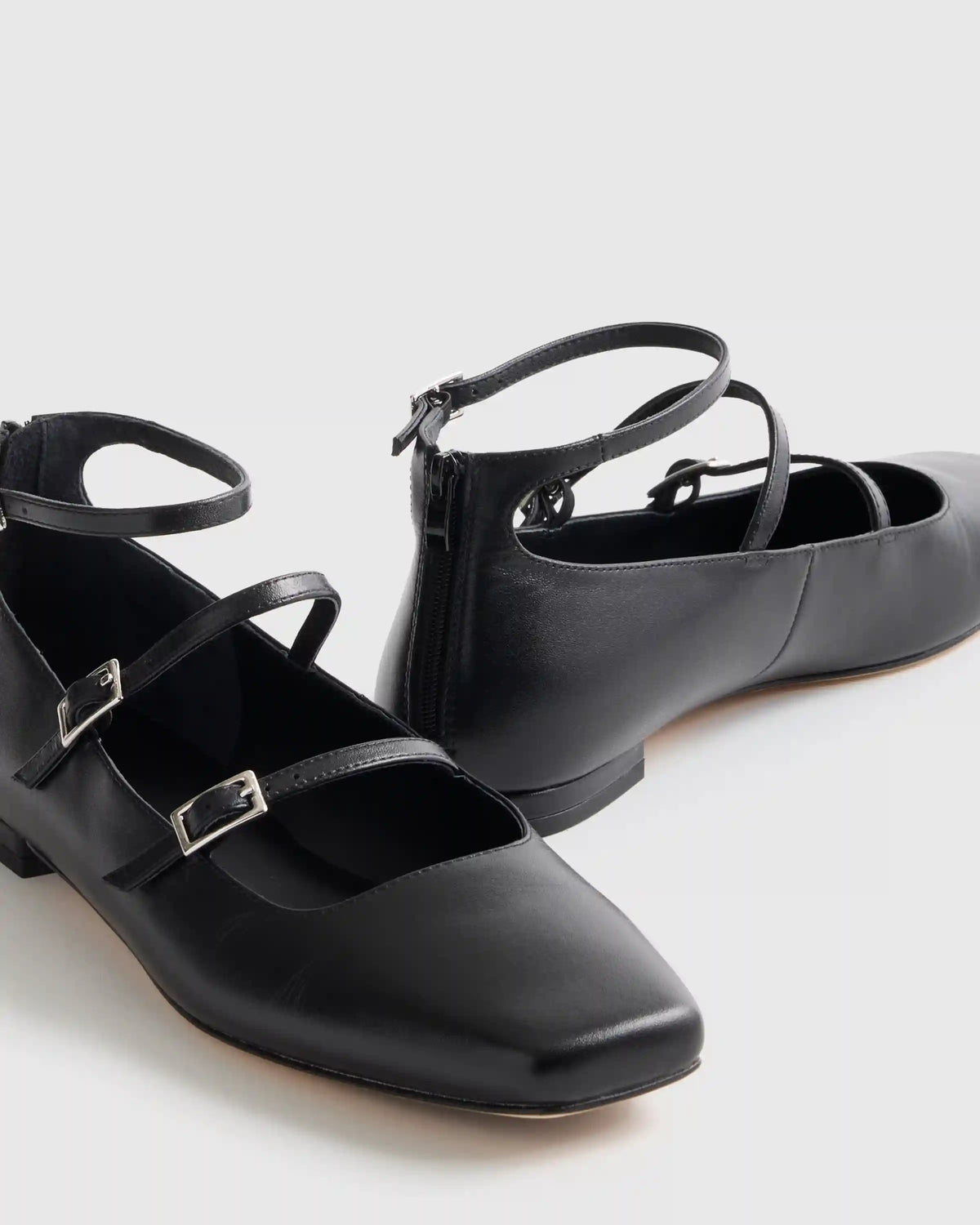 Italian Leather Strappy Ballet Flat
