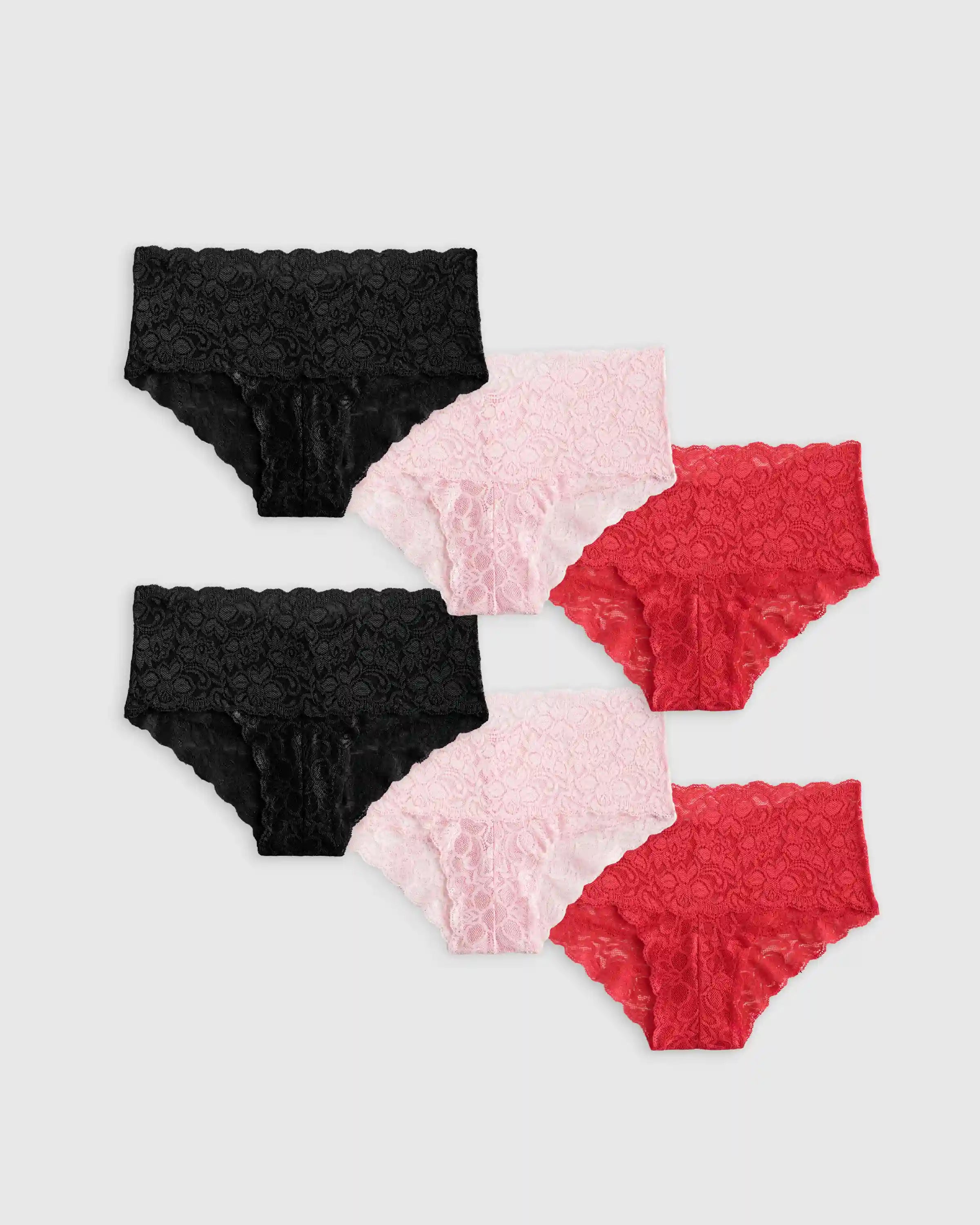 Stretch Lace Cheeky Brief (6-pack)
