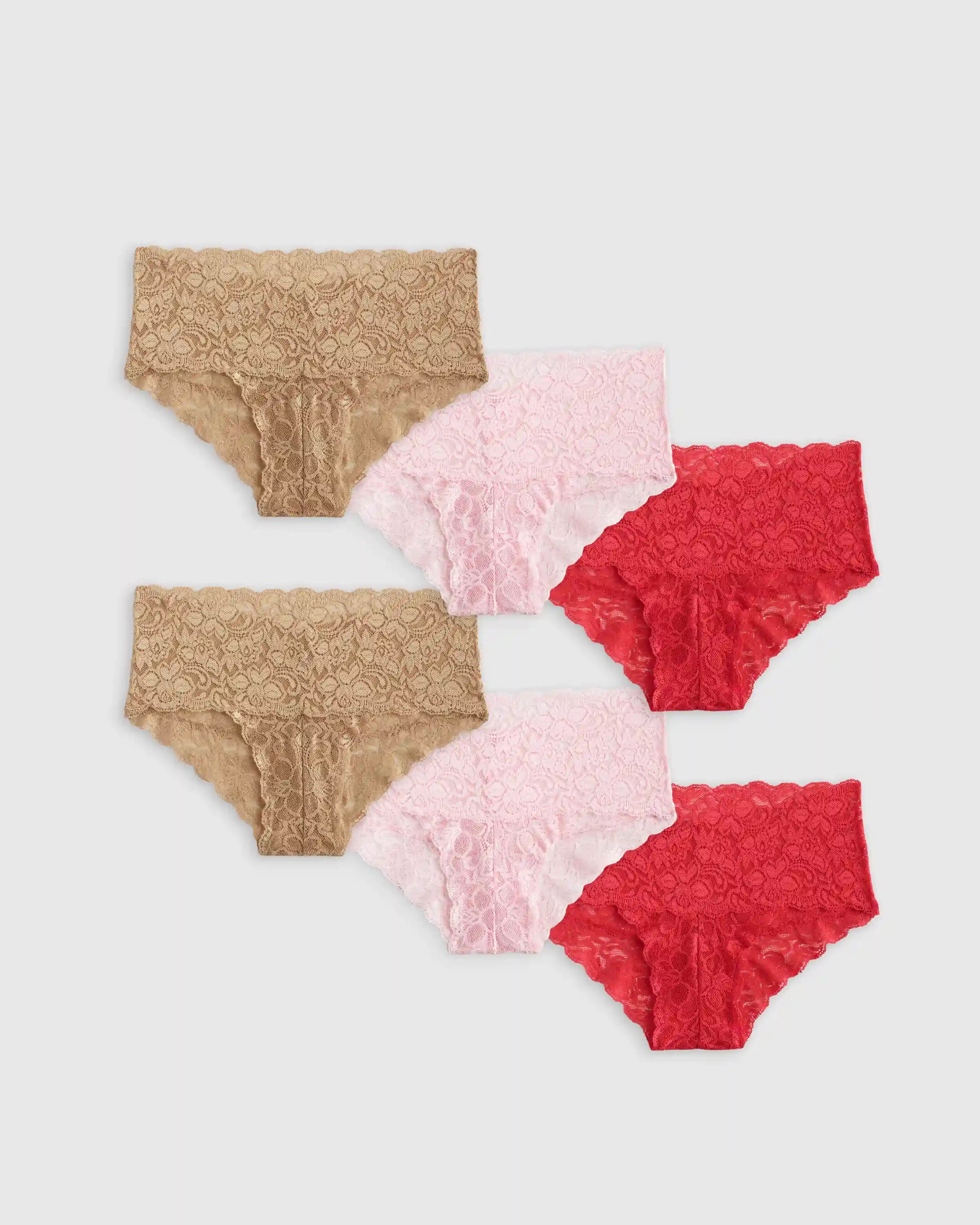 Stretch Lace Cheeky Brief (6-pack)