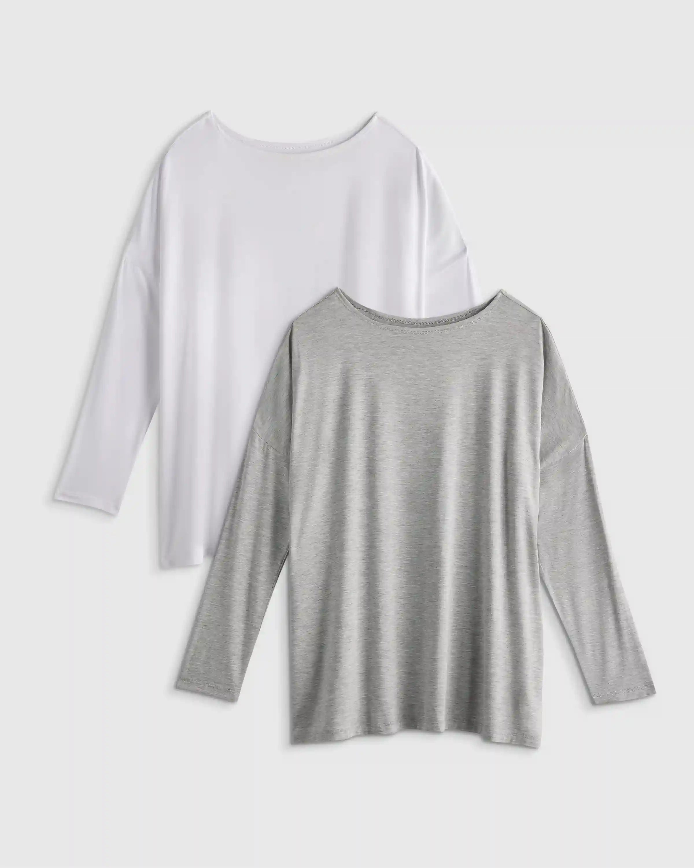 Bamboo Jersey Maternity Long Sleeve Tee (2-pack)