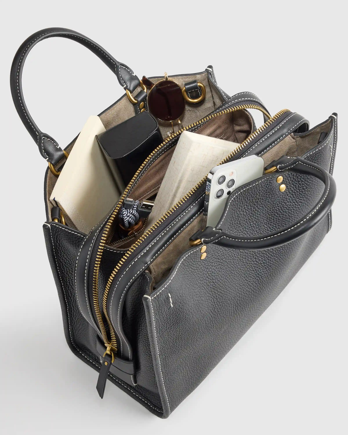 Italian Leather Medium Convertible Satchel